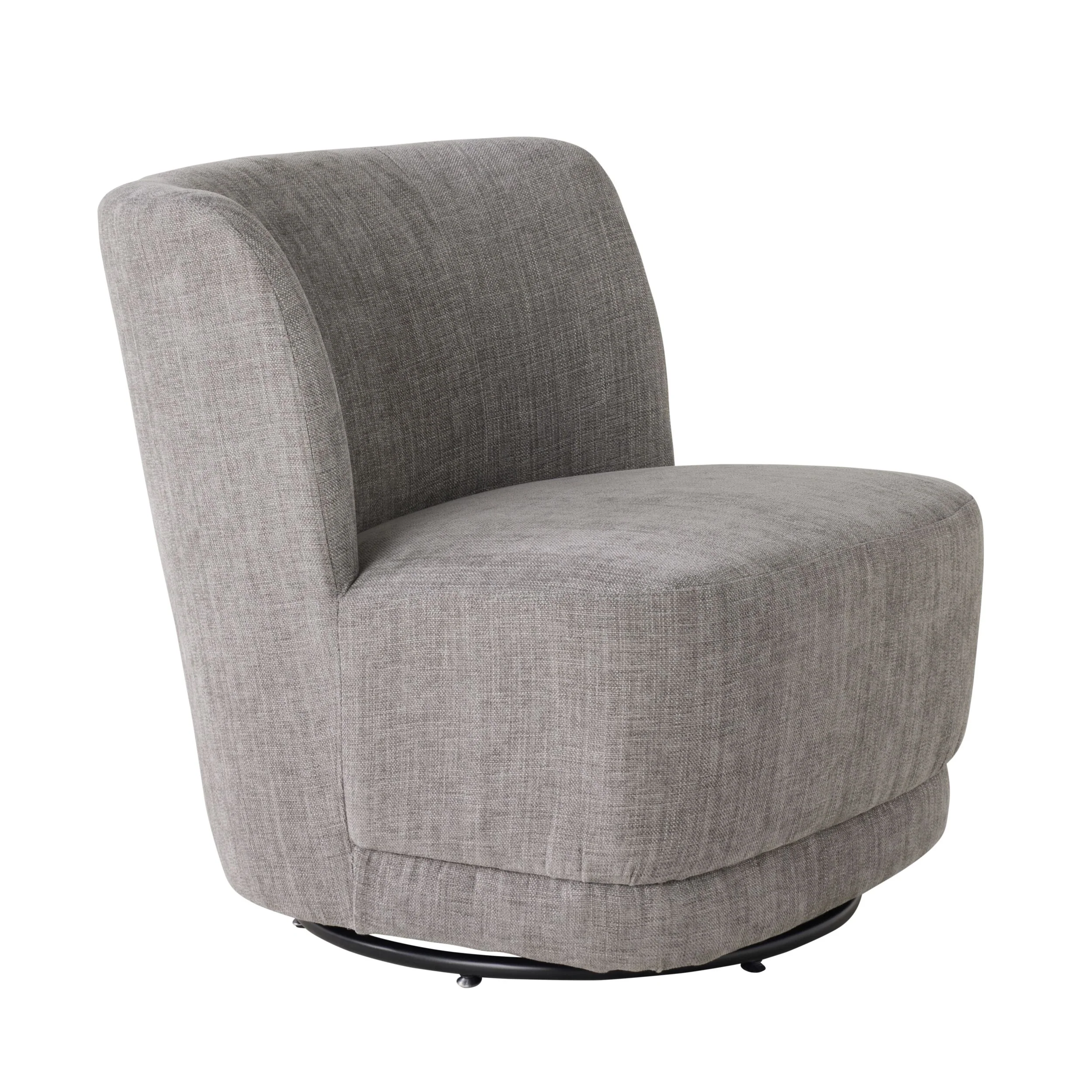 Amala Swivel Occasional Chair Granite Grey Weave - Image 2