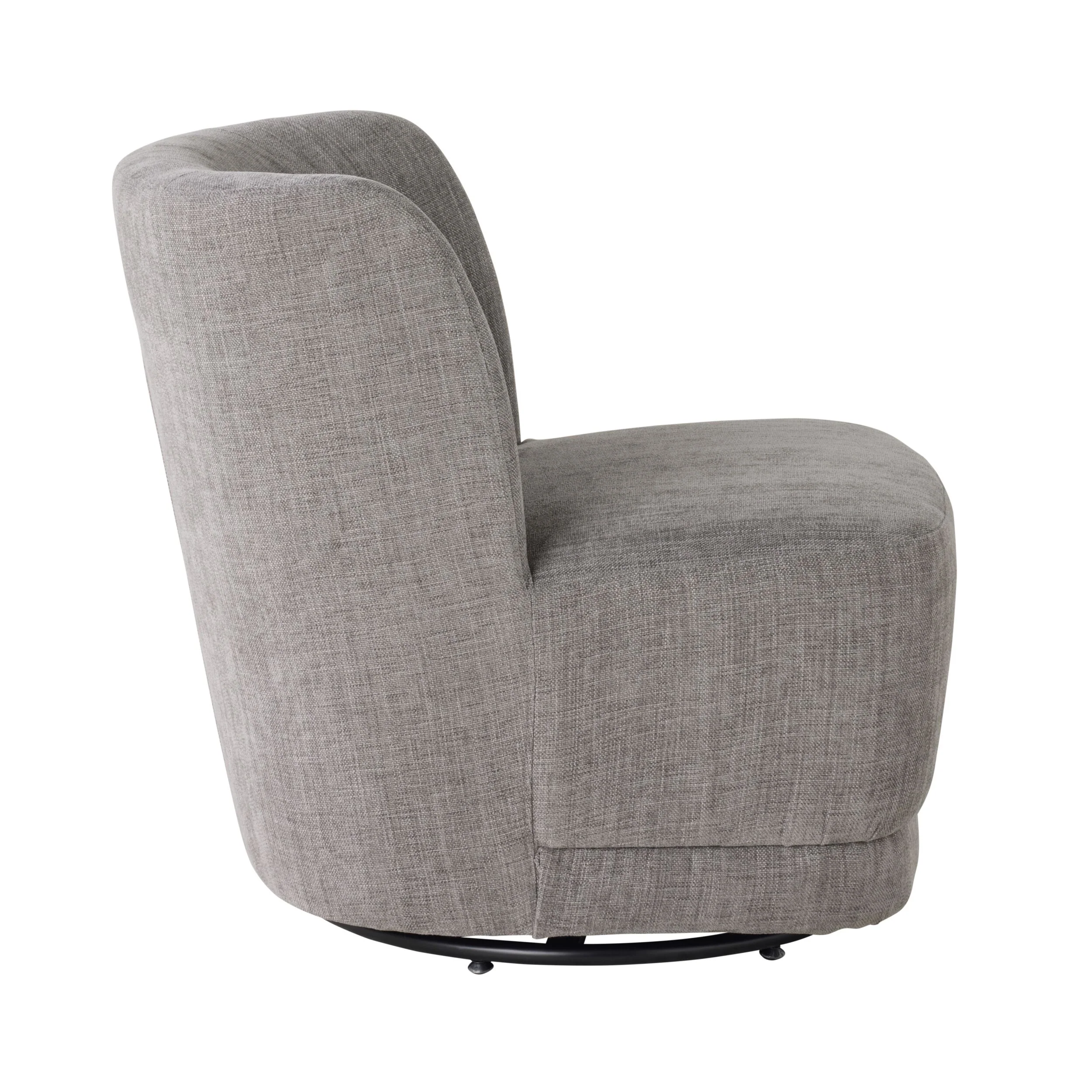 Amala Swivel Occasional Chair Granite Grey Weave - Image 3