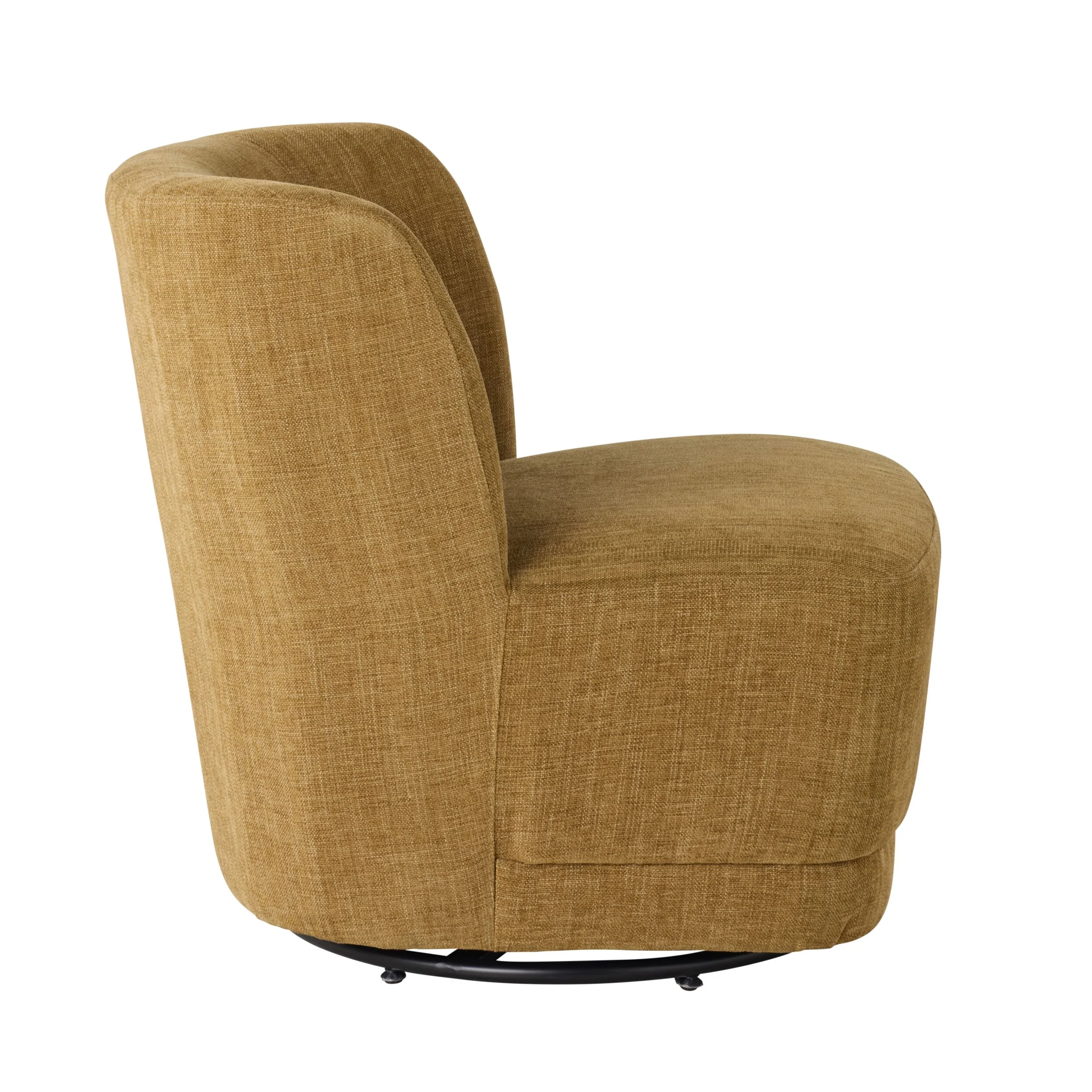 Amala Swivel Occasional Chair Mustard Weave - Image 3