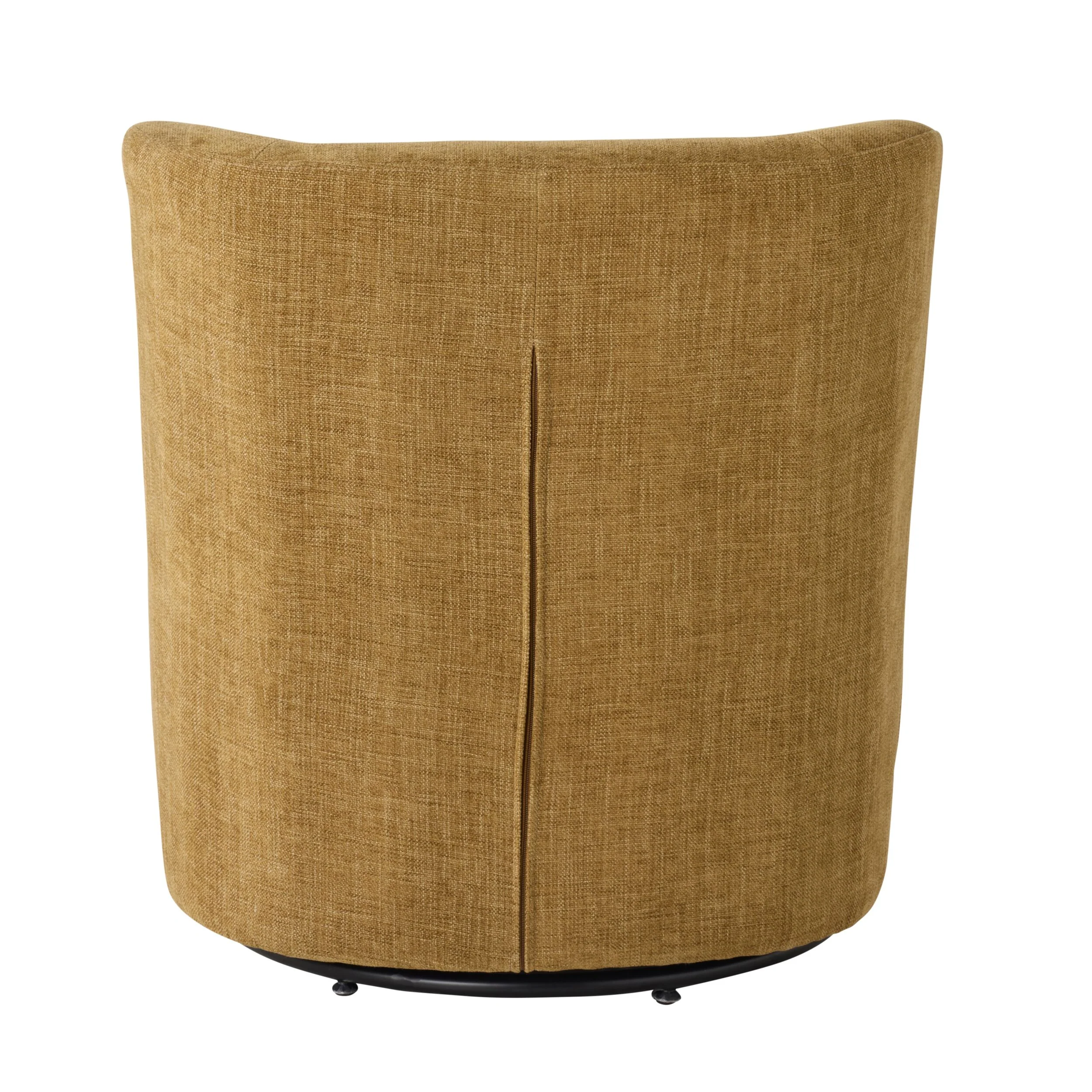 Amala Swivel Occasional Chair Mustard Weave - Image 4
