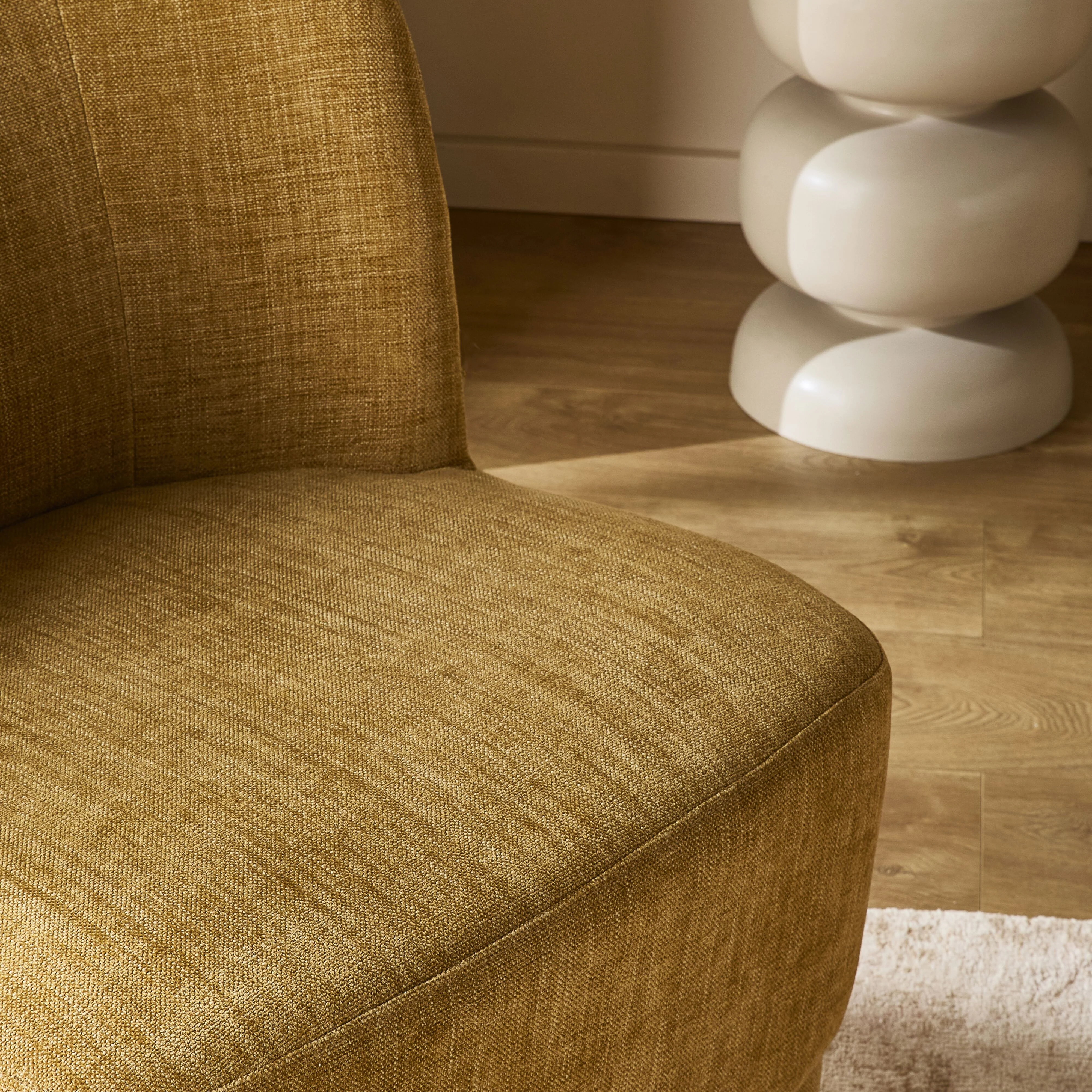 Amala Swivel Occasional Chair Mustard Weave - Image 8