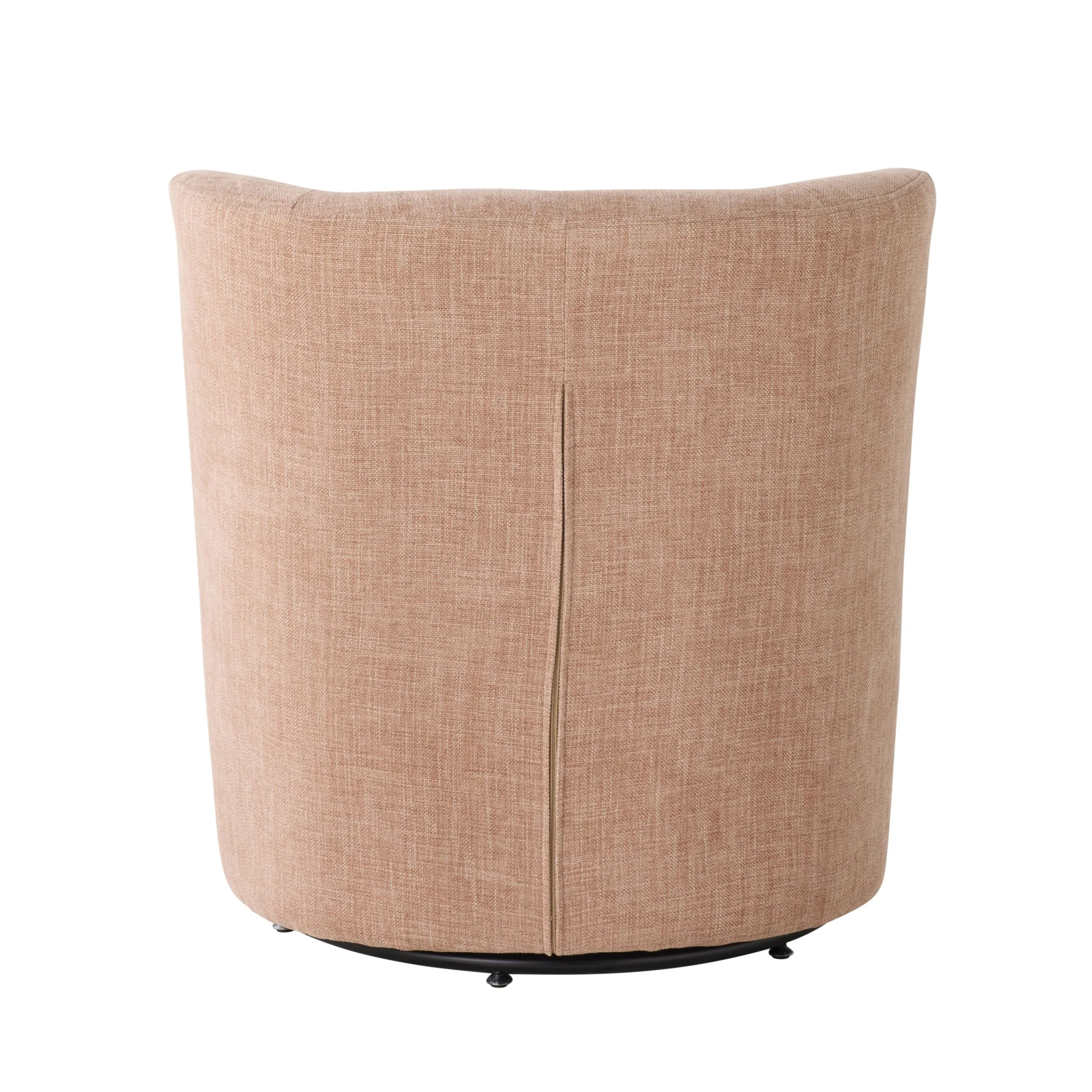 Amala Swivel Occasional Chair Pastel Pink Weave - Image 4