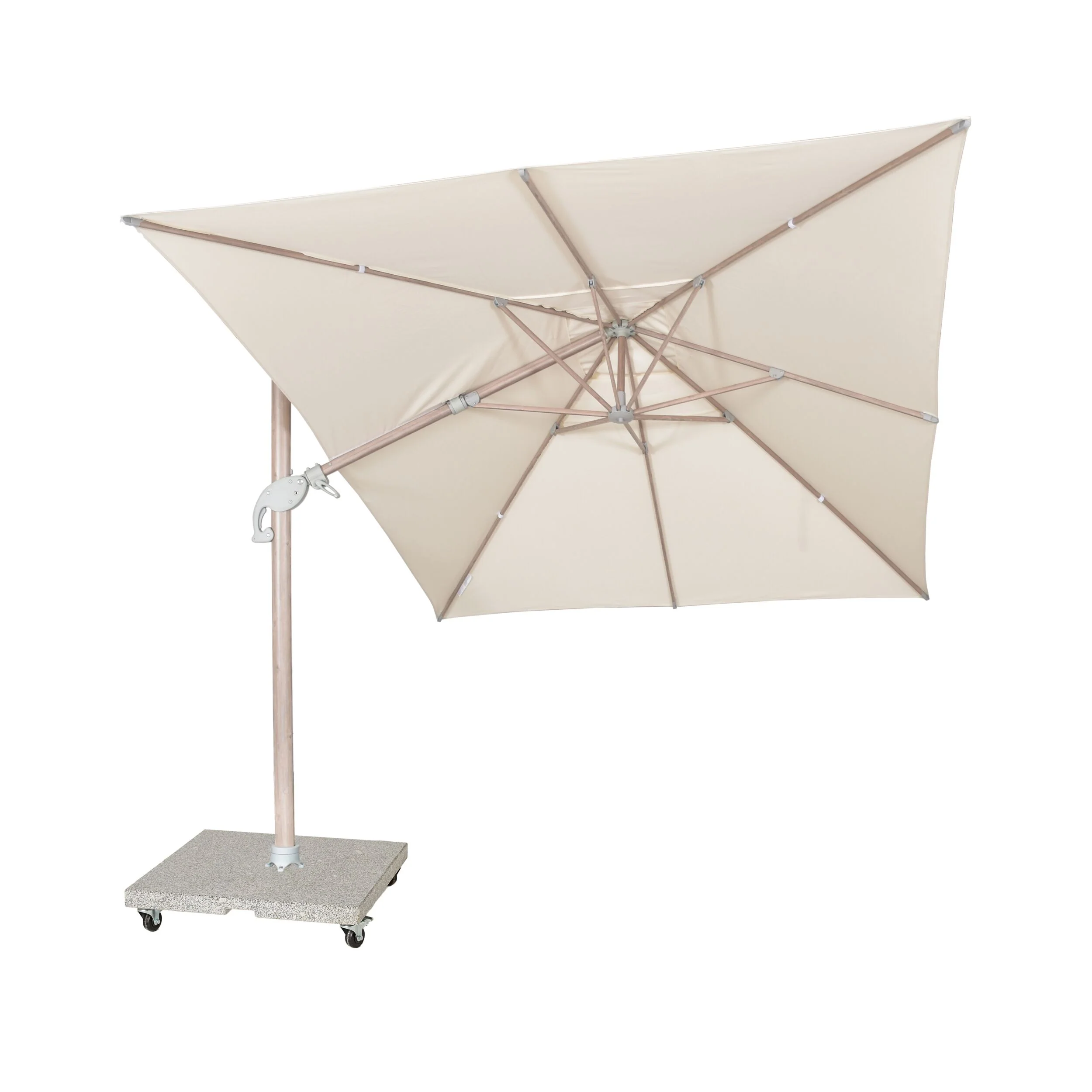 Amalfi Deluxe Cantilever Umbrella Oatmeal 300x400cm - Image 2