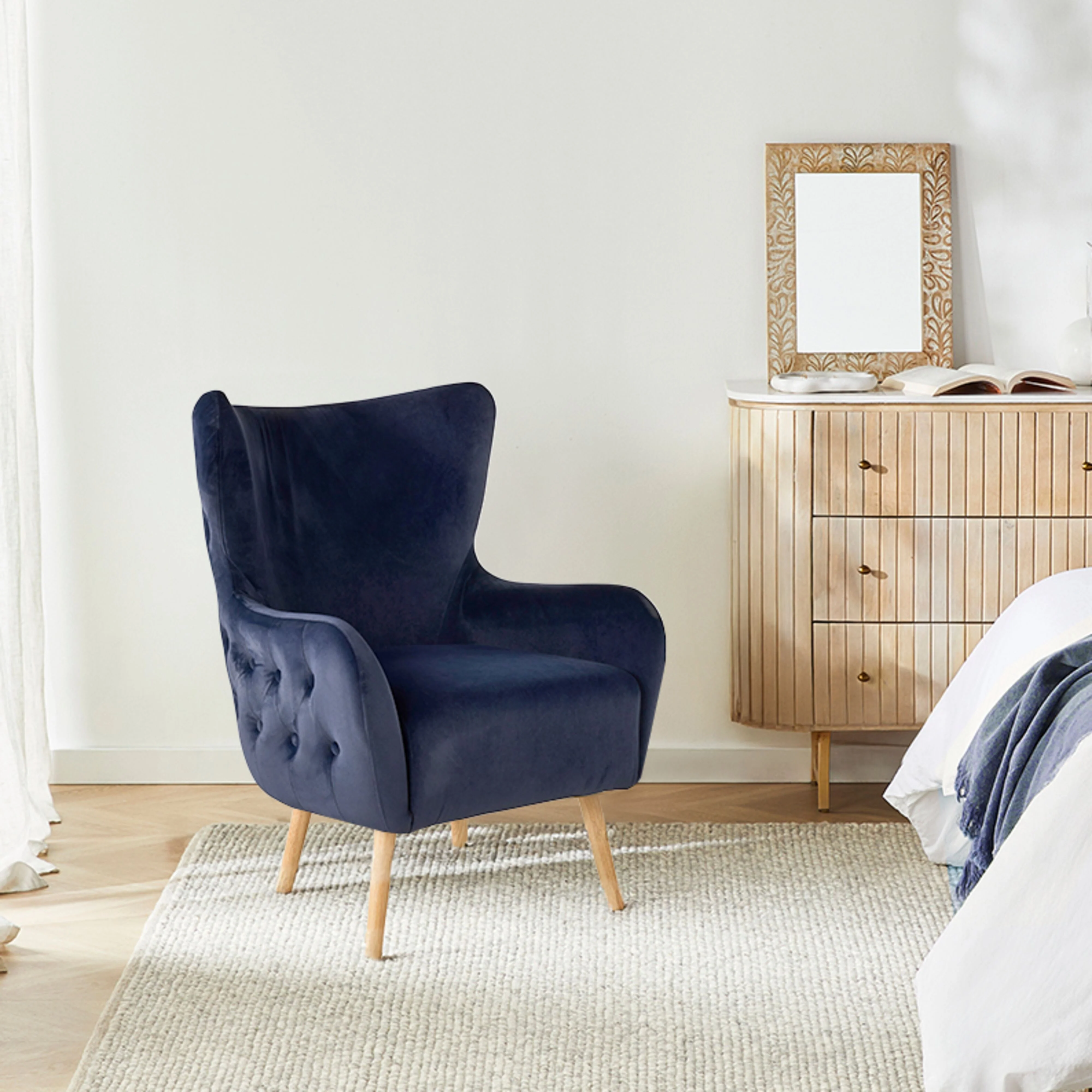 Amira Occasional Chair Velvet Indigo - Image 7