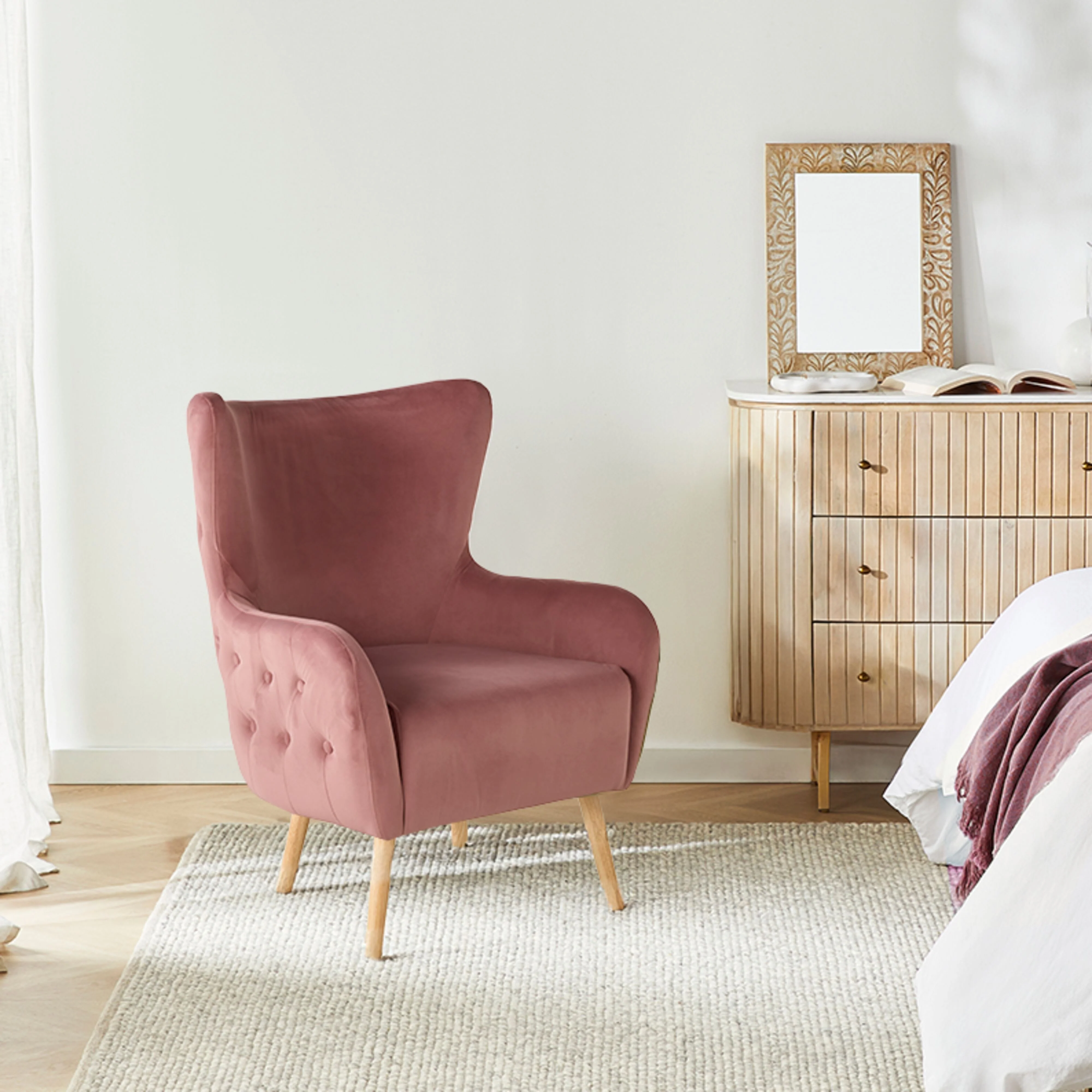 Amira Occasional Chair Velvet Rose Pink - Image 7