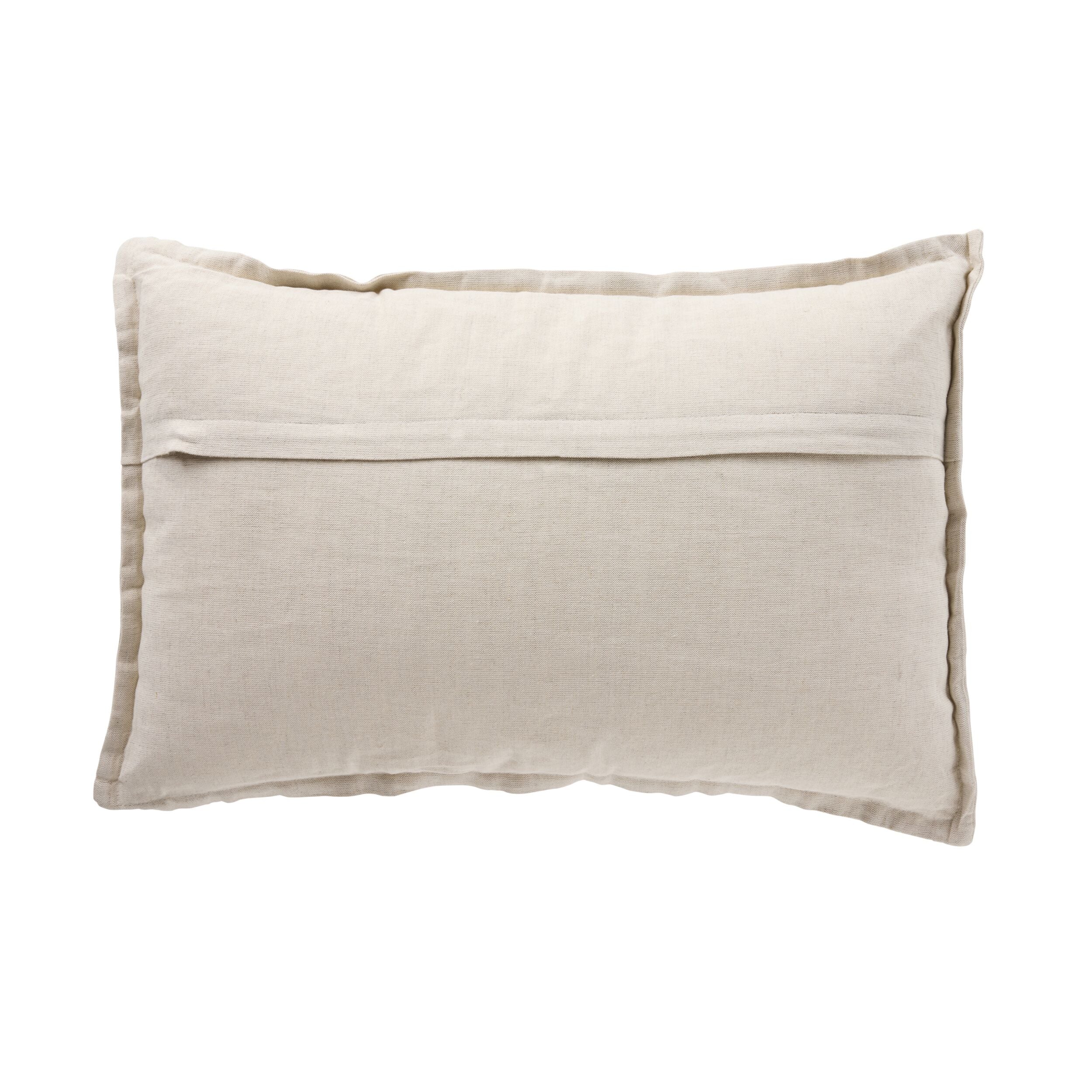 Anais Embroidered Linen Cushion Natural 40x60cm - Image 2