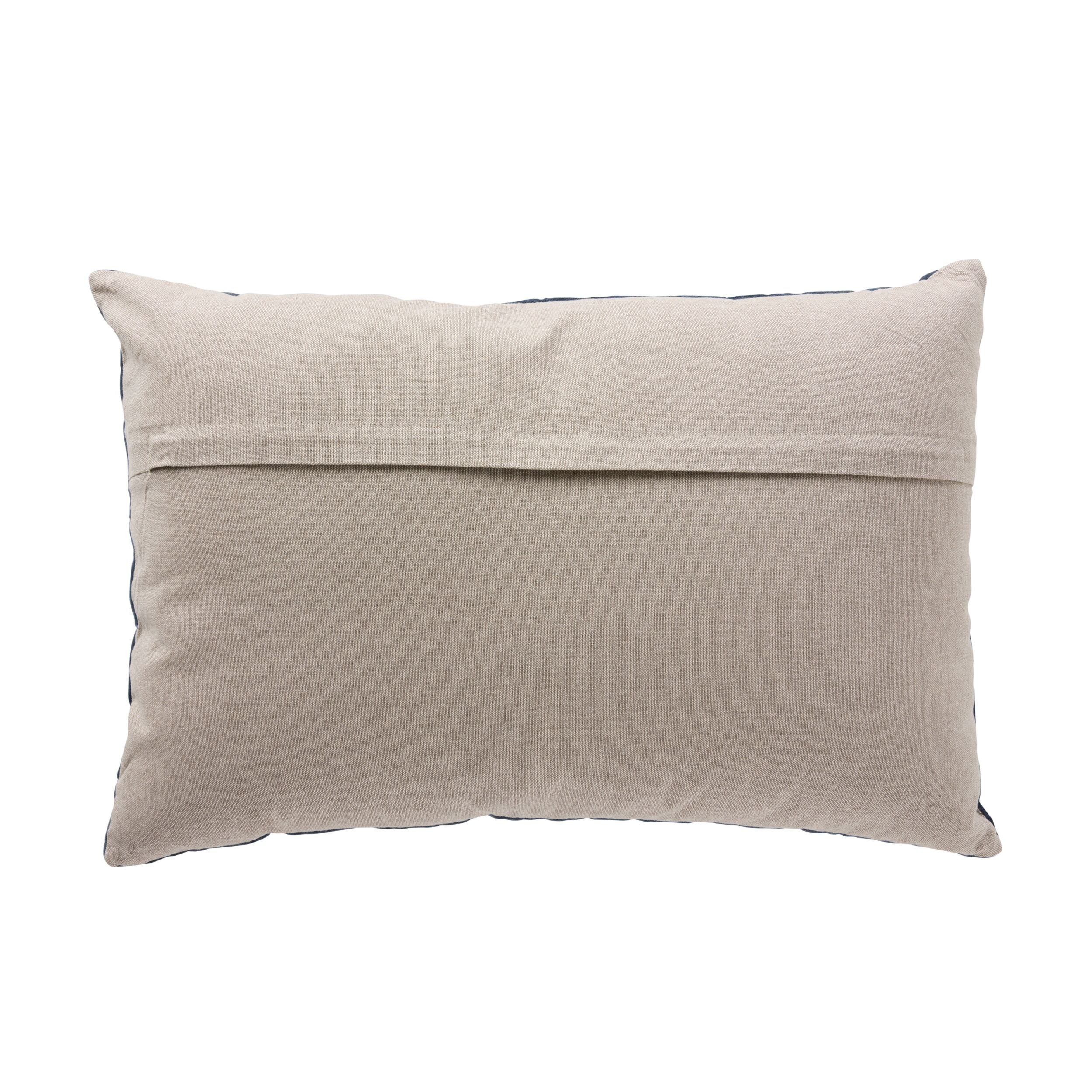 Anais Embroidered Velvet Cushion Navy 40x60cm - Image 2
