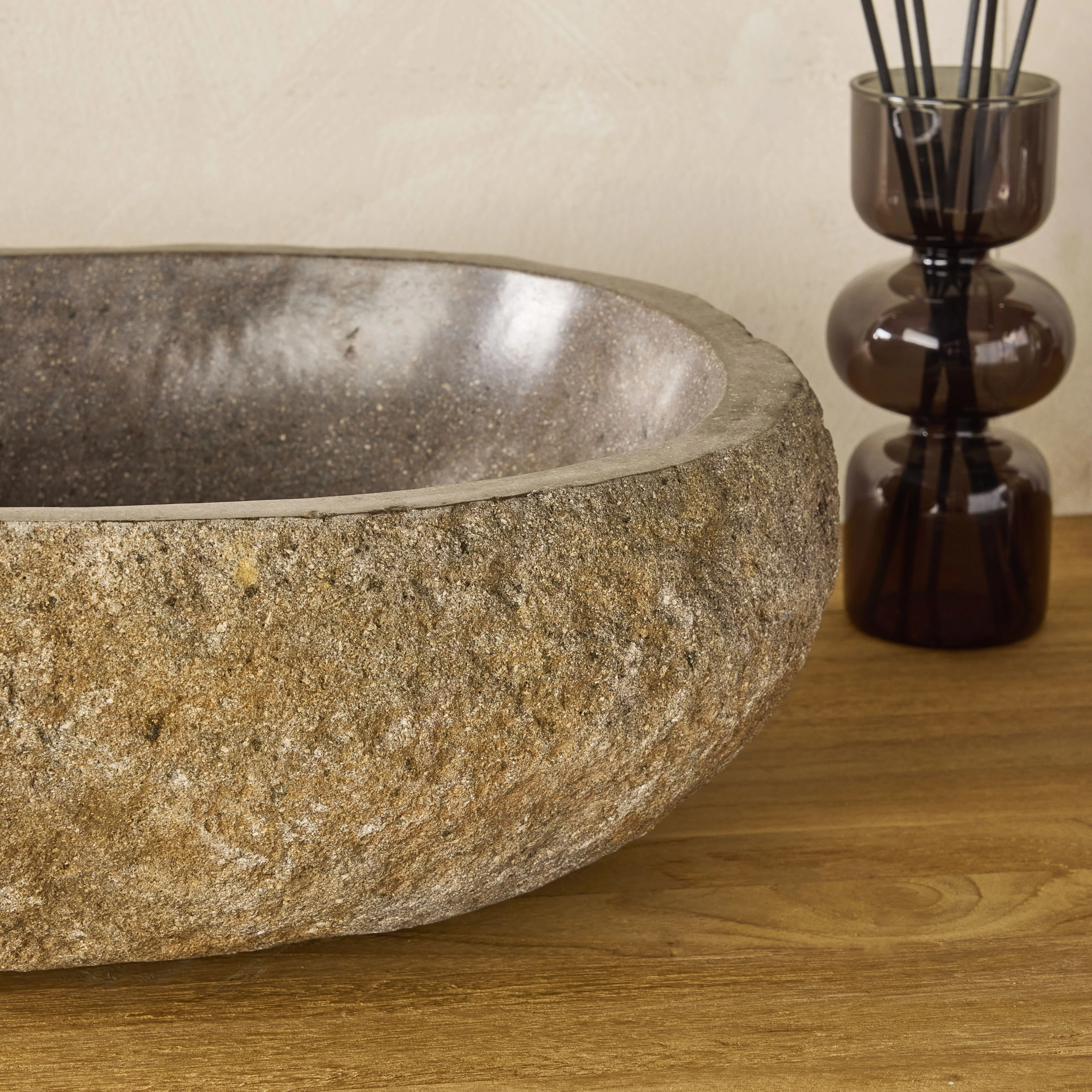 Andesite Natural Stone Basin 45-50x35-40x14cm - Image 7