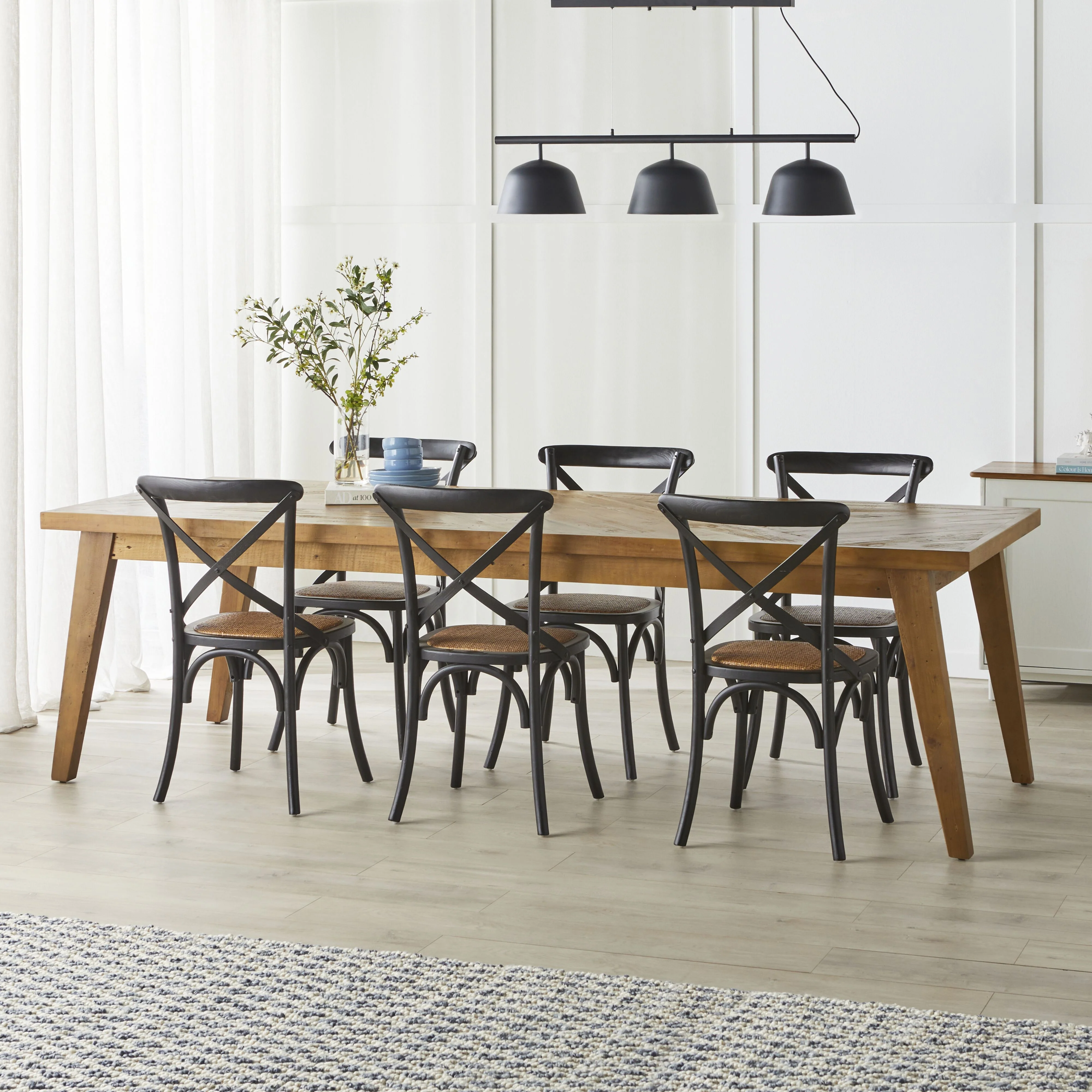Anglesea 3 Light Metal Shade Pendant Charcoal 120cm - Image 6