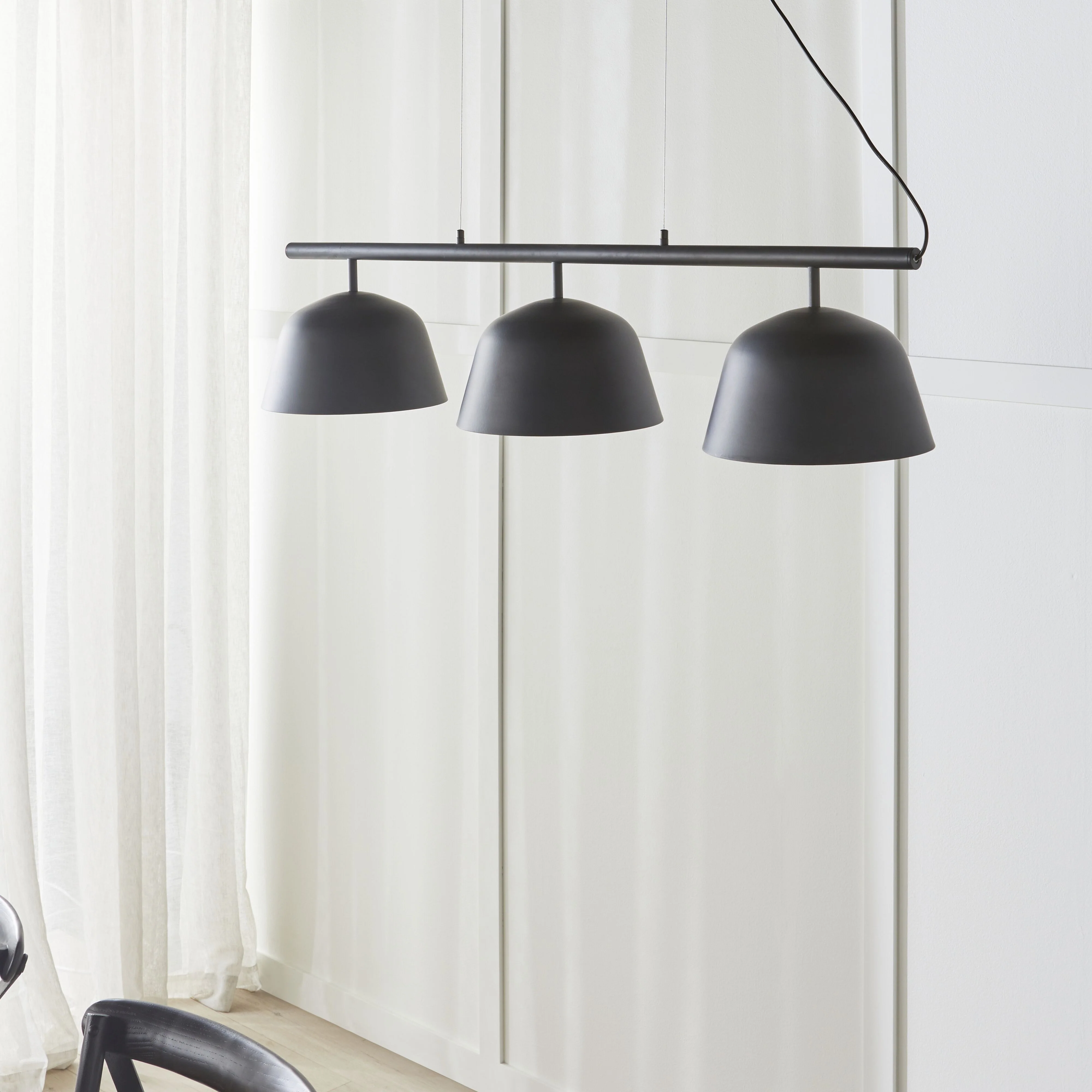 Anglesea 3 Light Metal Shade Pendant Charcoal 120cm - Image 7