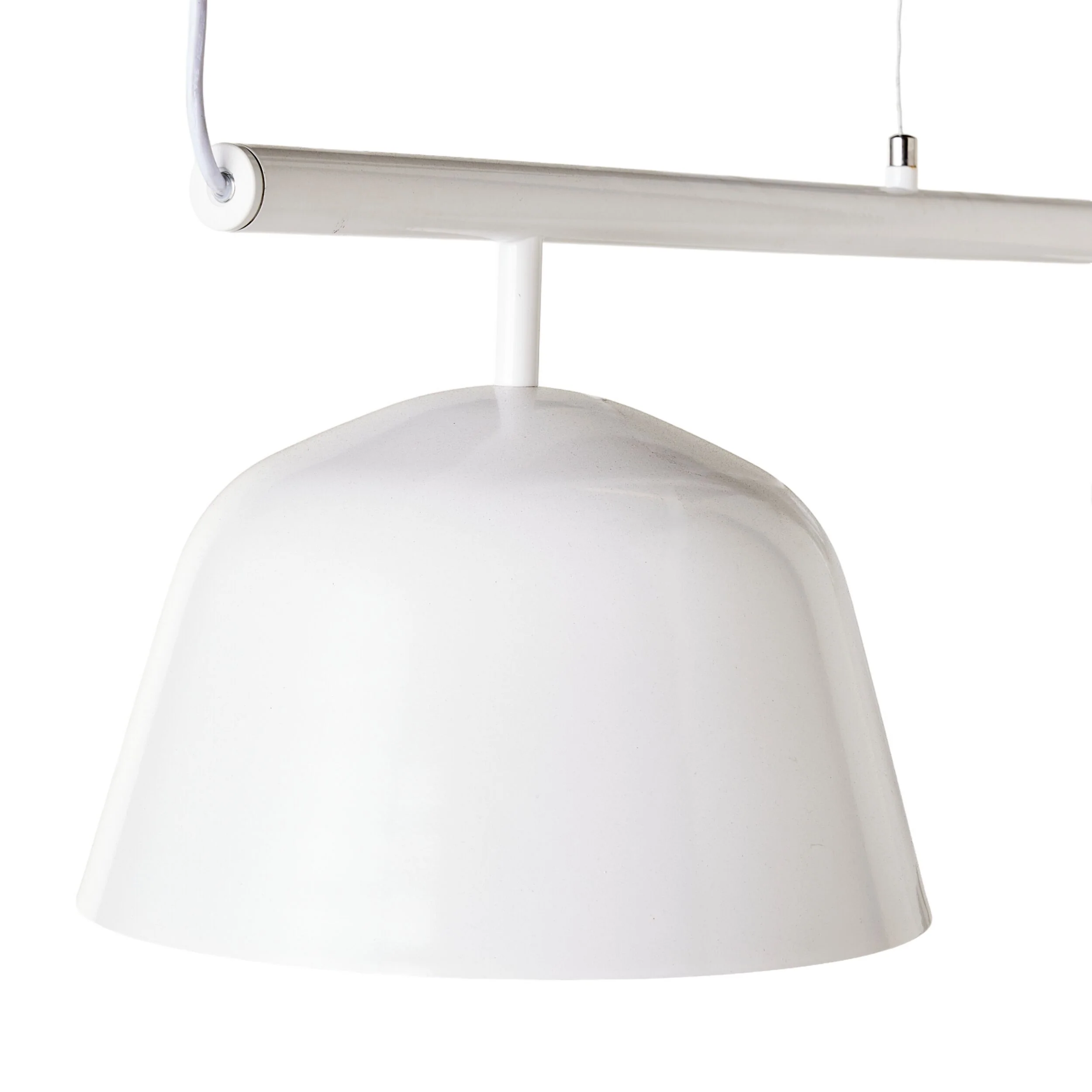 Anglesea 3 Light Metal Shade Pendant White 120cm - Image 3