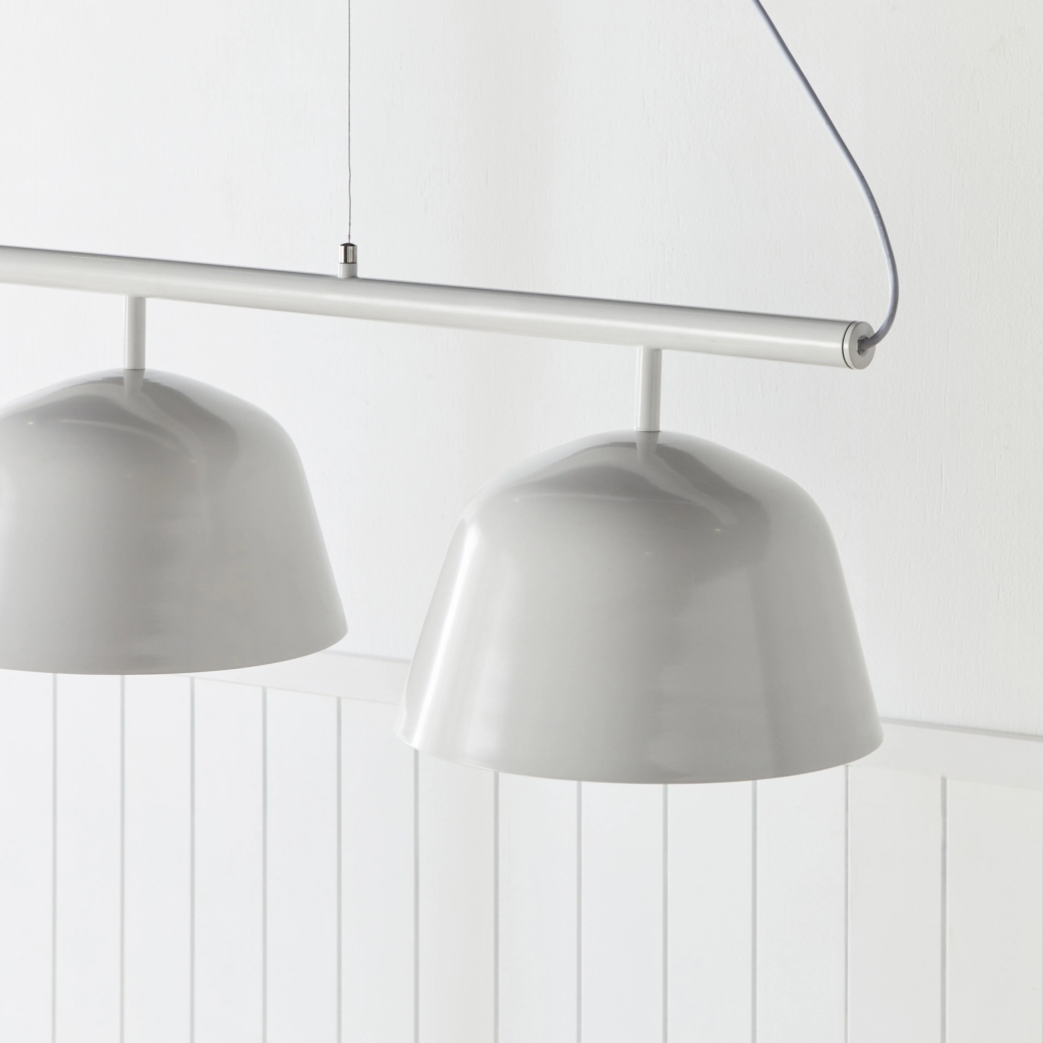 Anglesea 3 Light Metal Shade Pendant White 120cm - Image 8
