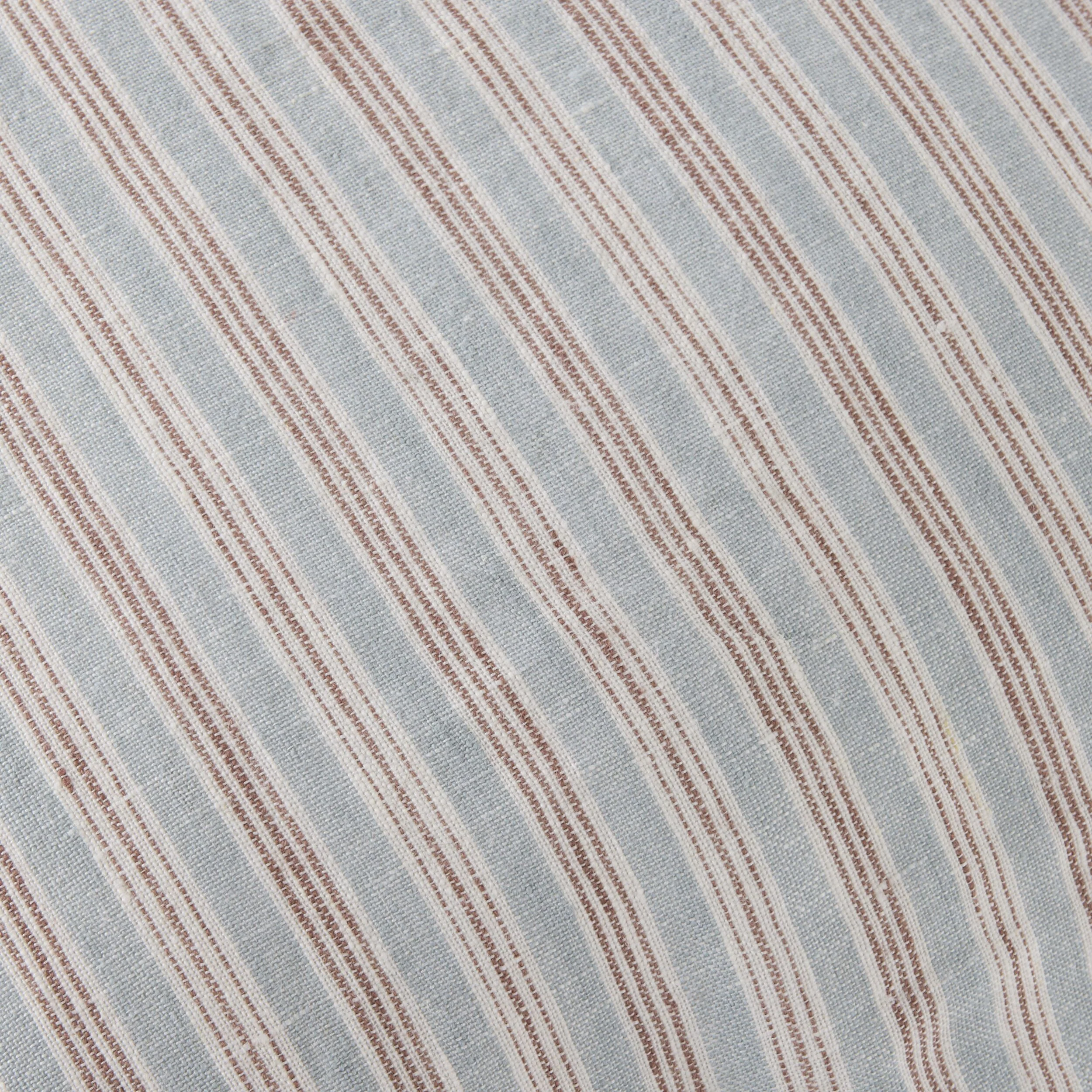 Antibes Stripe Linen Cushion Blue 50x50cm - Image 2