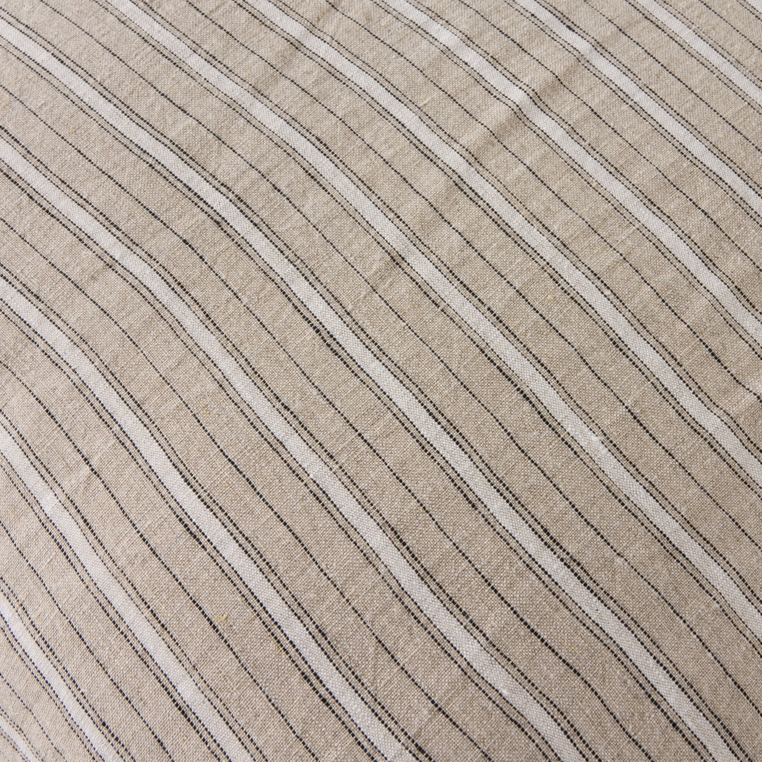 Antibes Stripe Linen Cushion Natural 50x50cm - Image 2