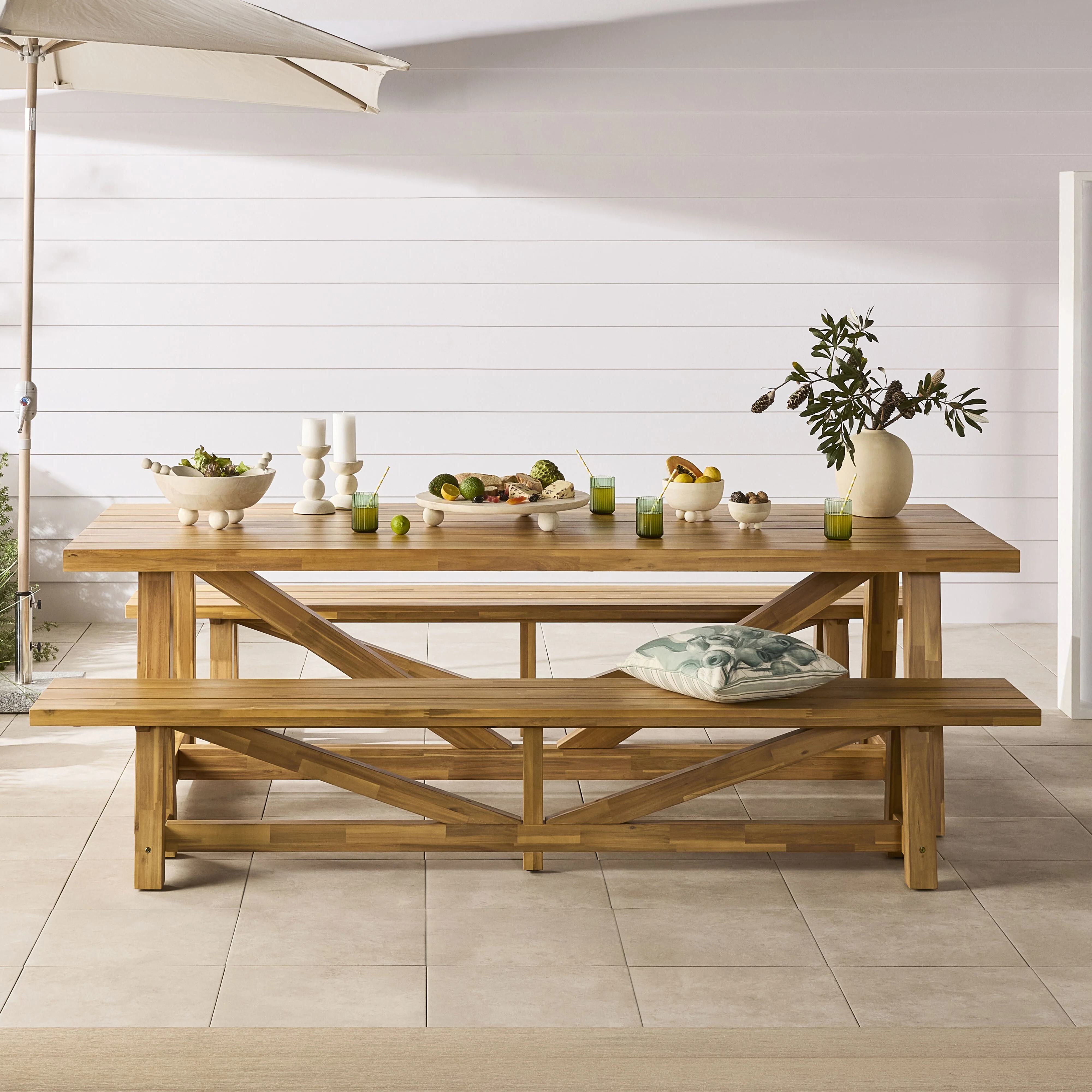 Antigua Dining Table 255cm with 2 Antigua Benches Package - Image 6