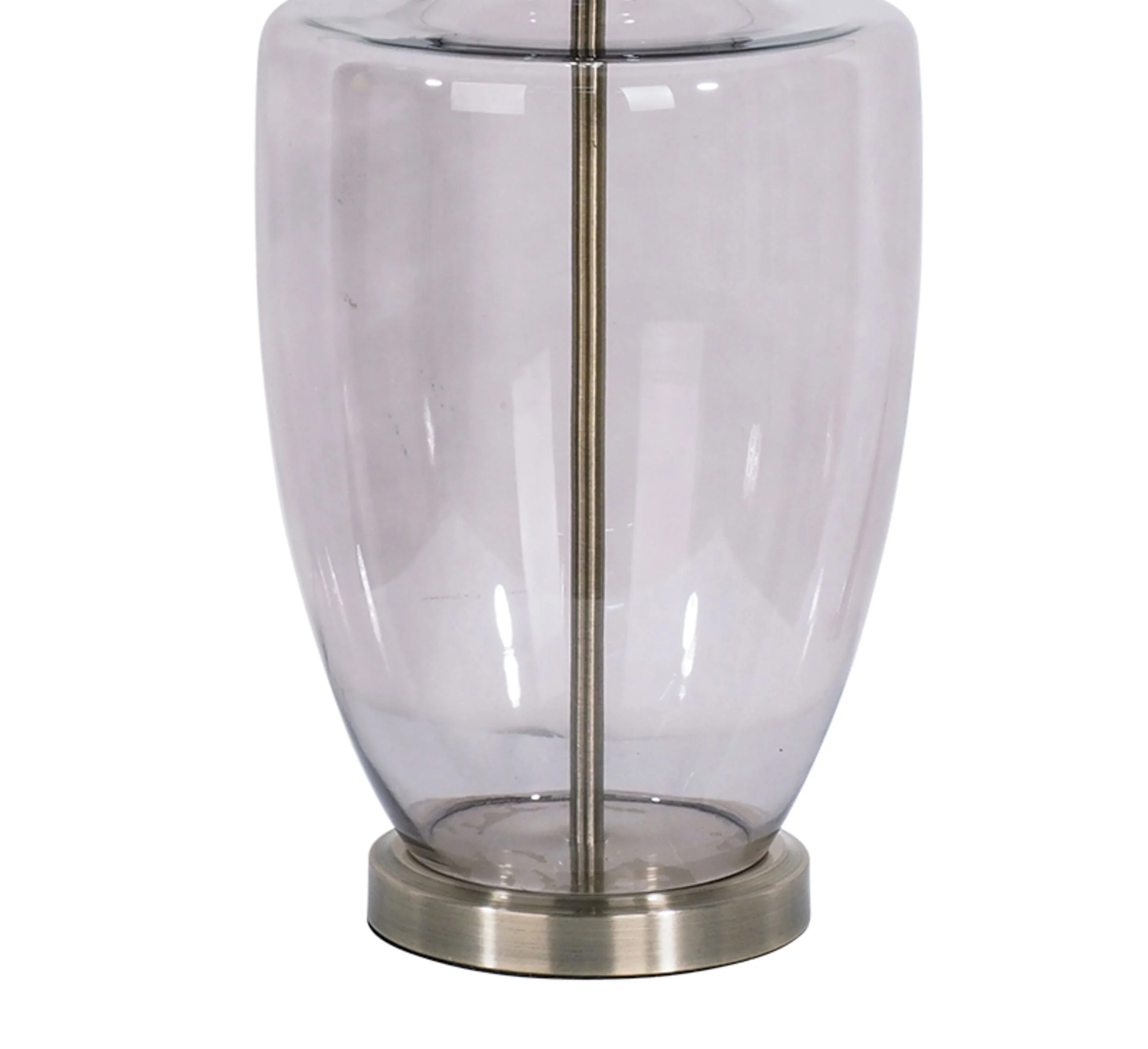 Antique Smoky Glass Table Lamp 73cm - Image 4