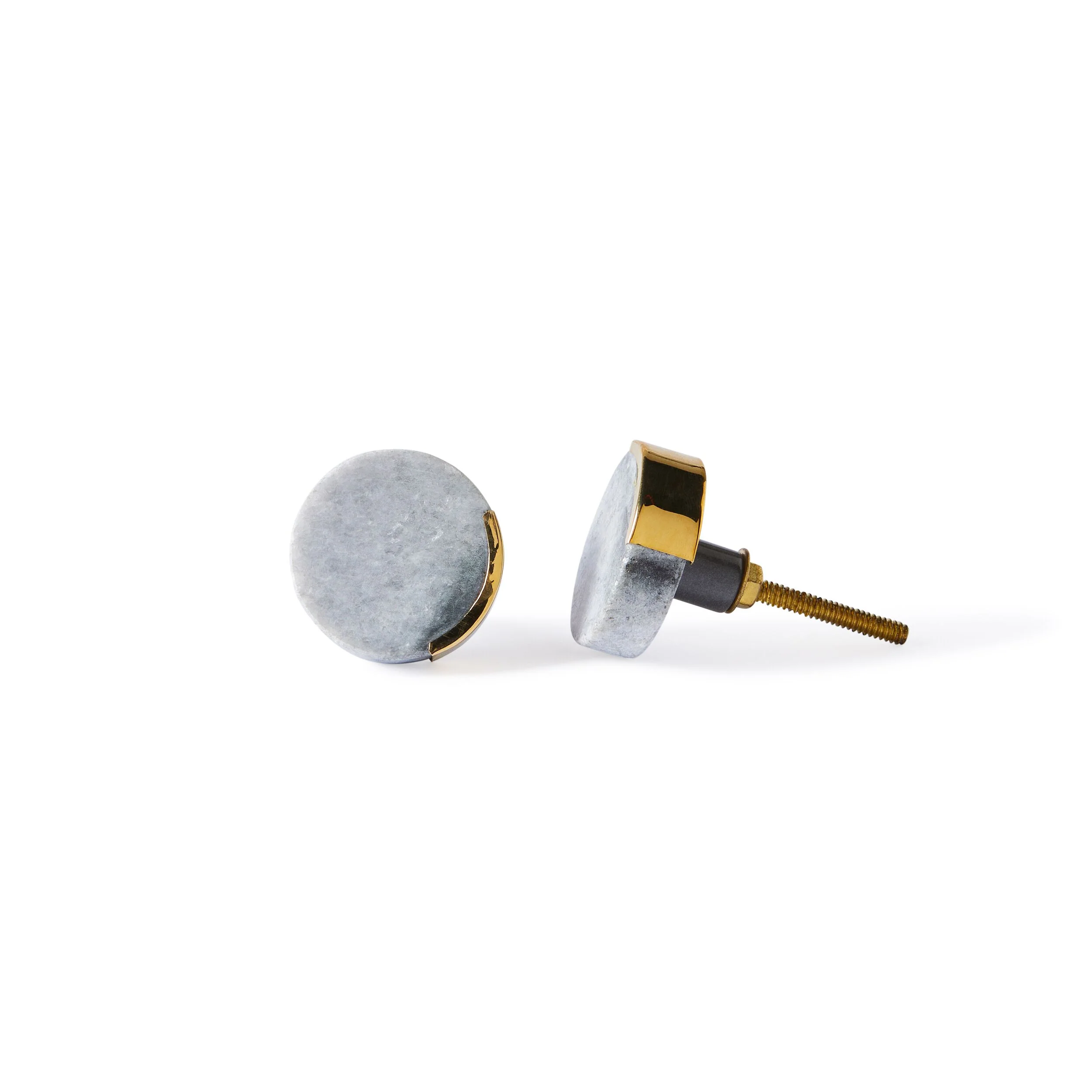 Ara Grey Round Knob with Trim 4cm - Image 2