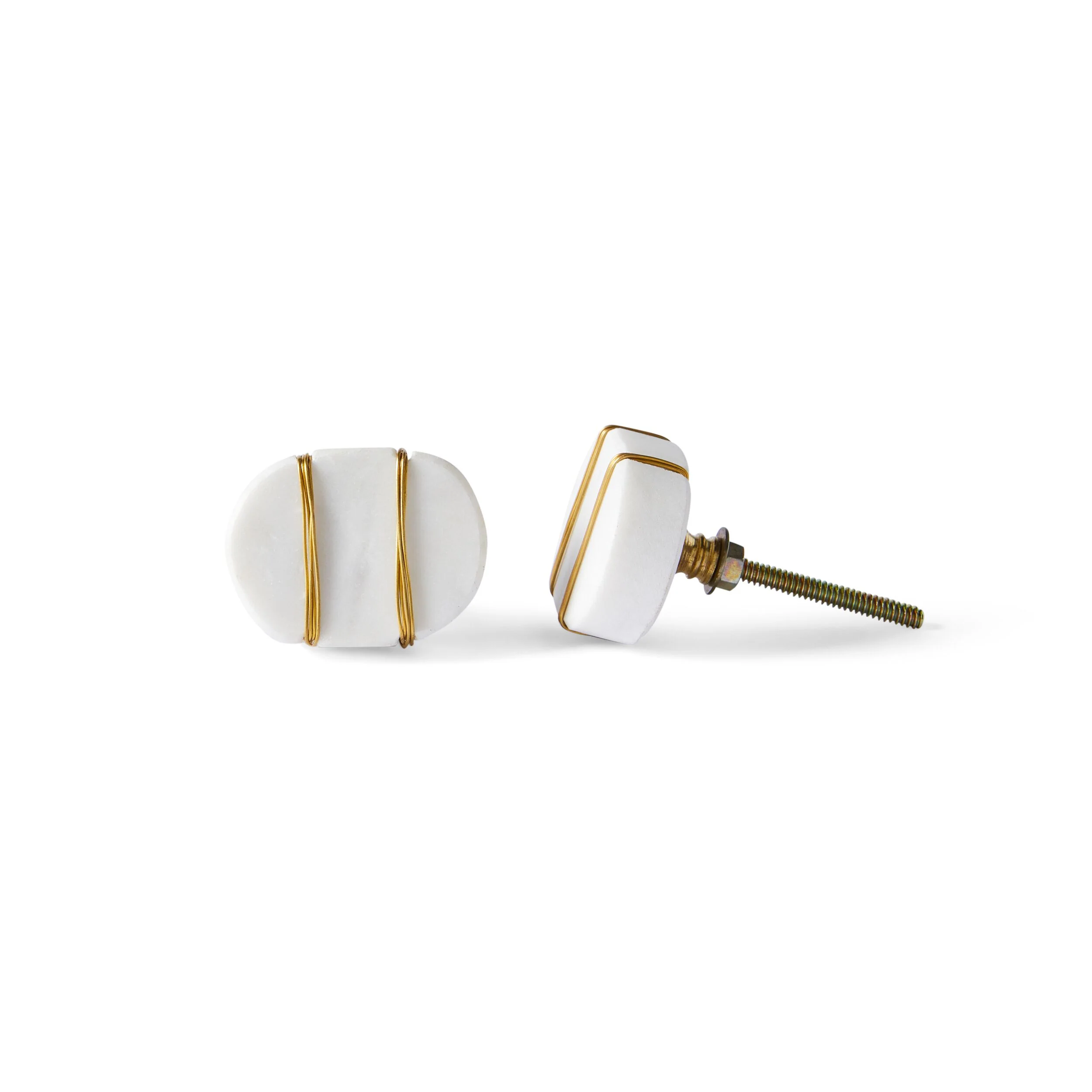 Ara Oval Gold Thread Knob 4.5cm - Image 2