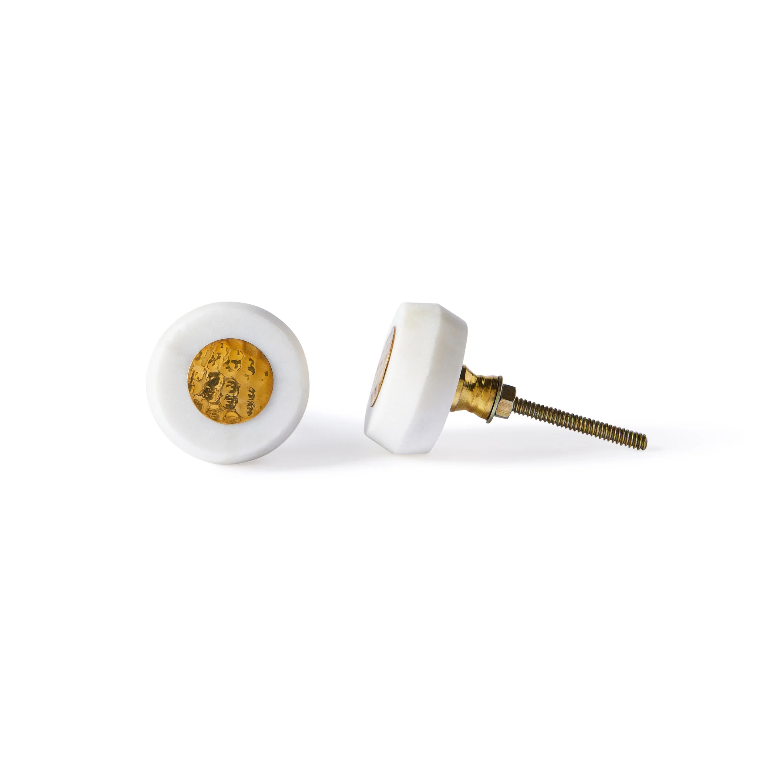 Ara White Press Knob 4cm - Image 2