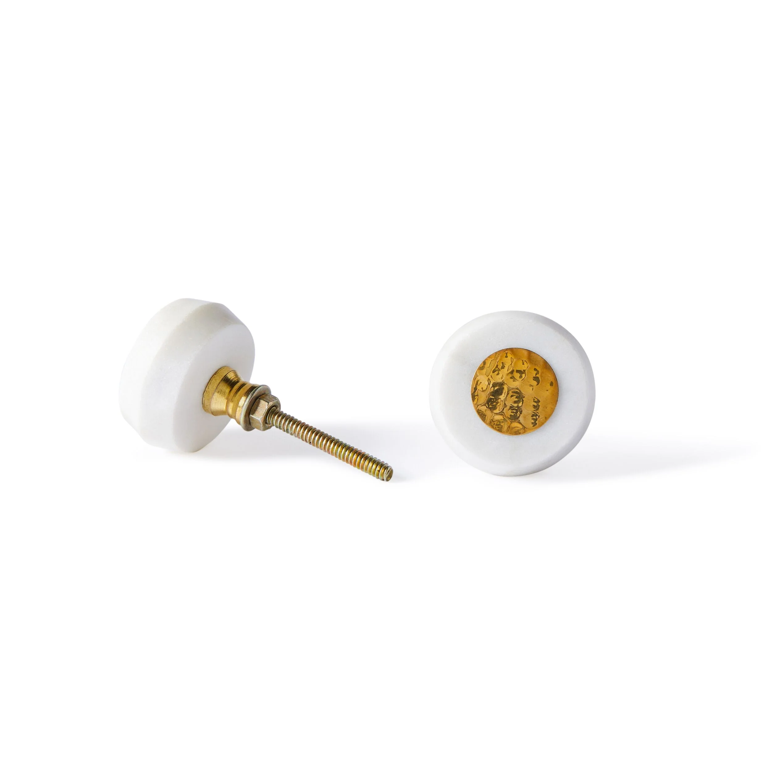 Ara White Press Knob 4cm - Image 3