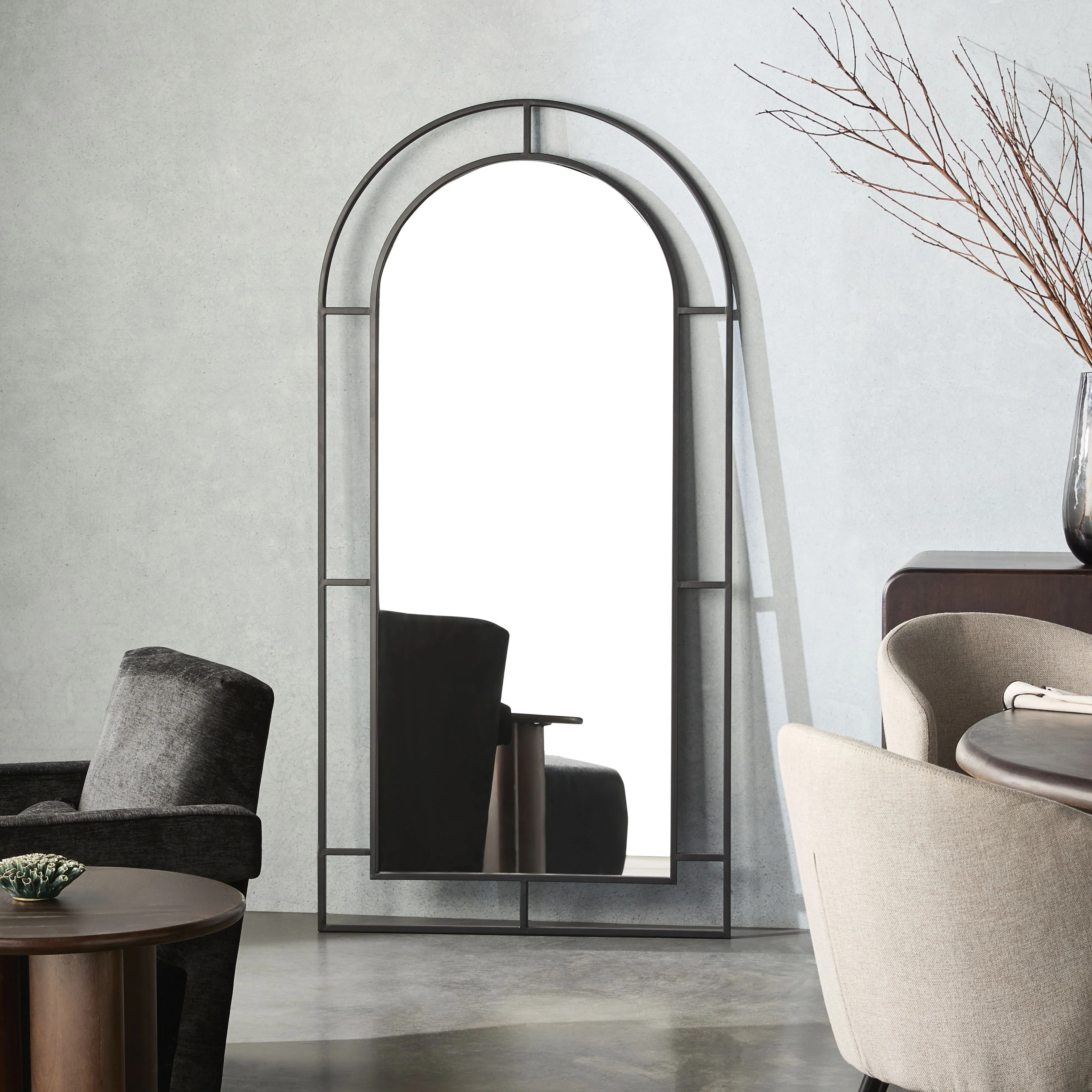 Archibald Arched Floor Mirror 90x180cm - Image 7