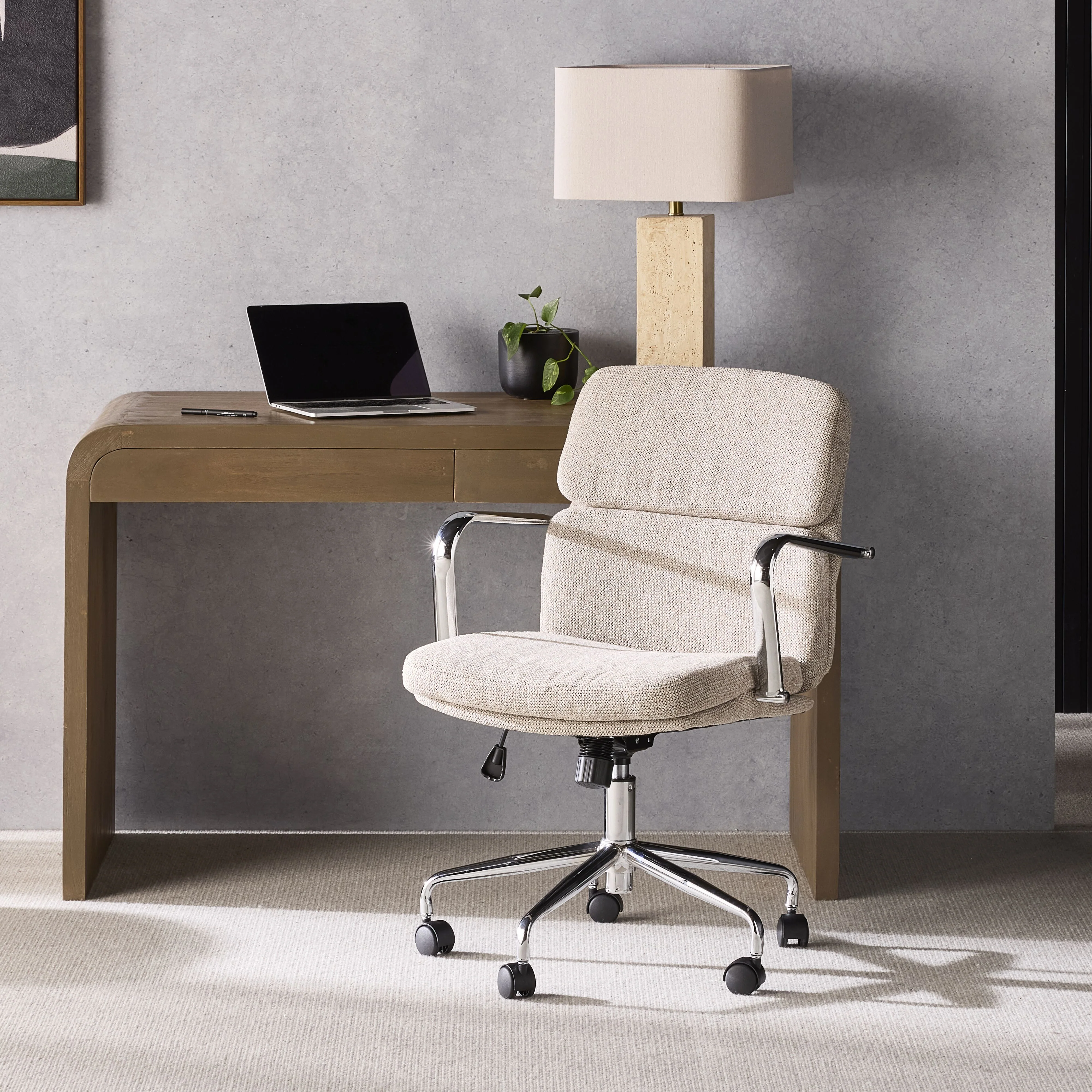 Archie Desk Chair Natural - Image 6