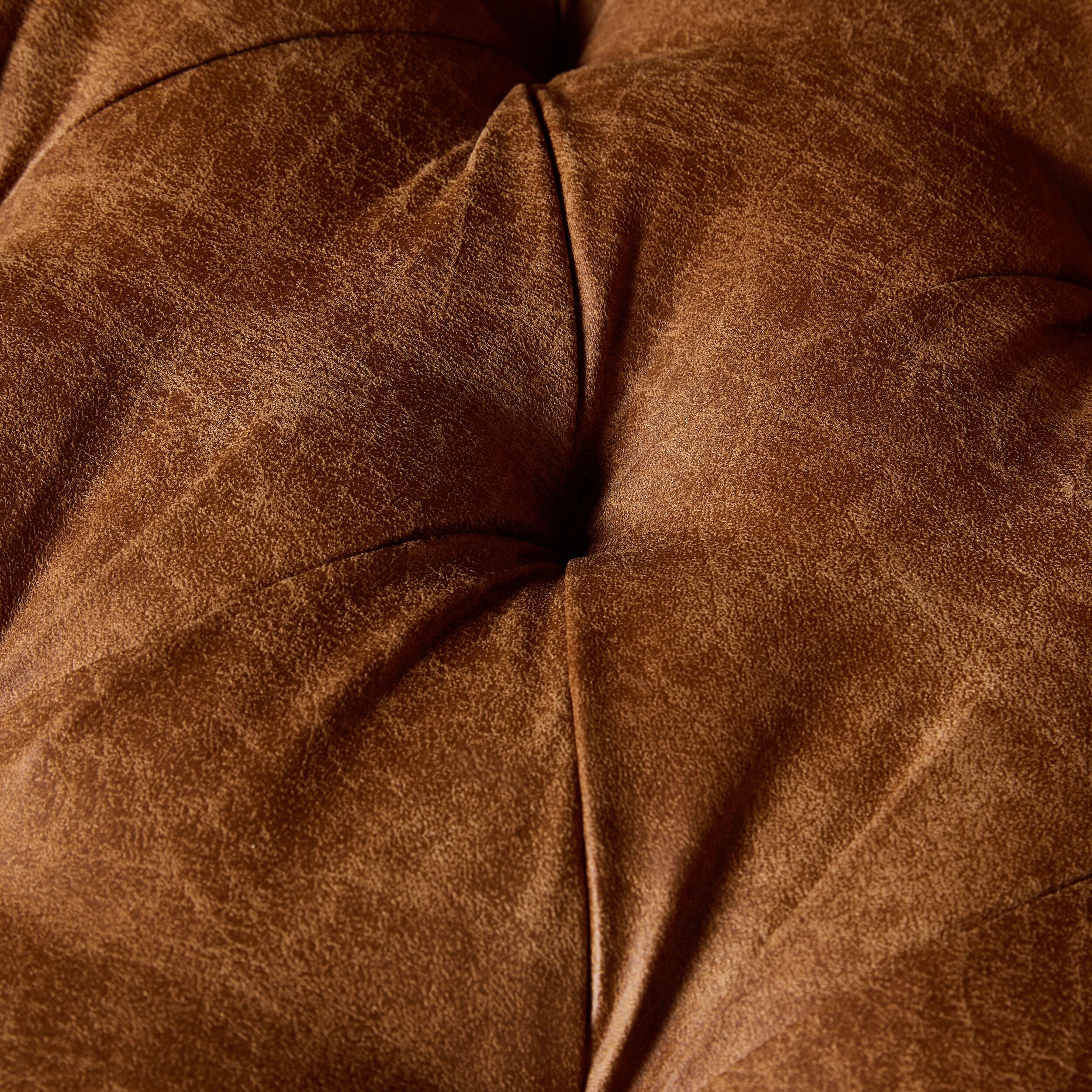Ariane 3 Seater Faux Leather Sofa Pellini Tan - Image 6