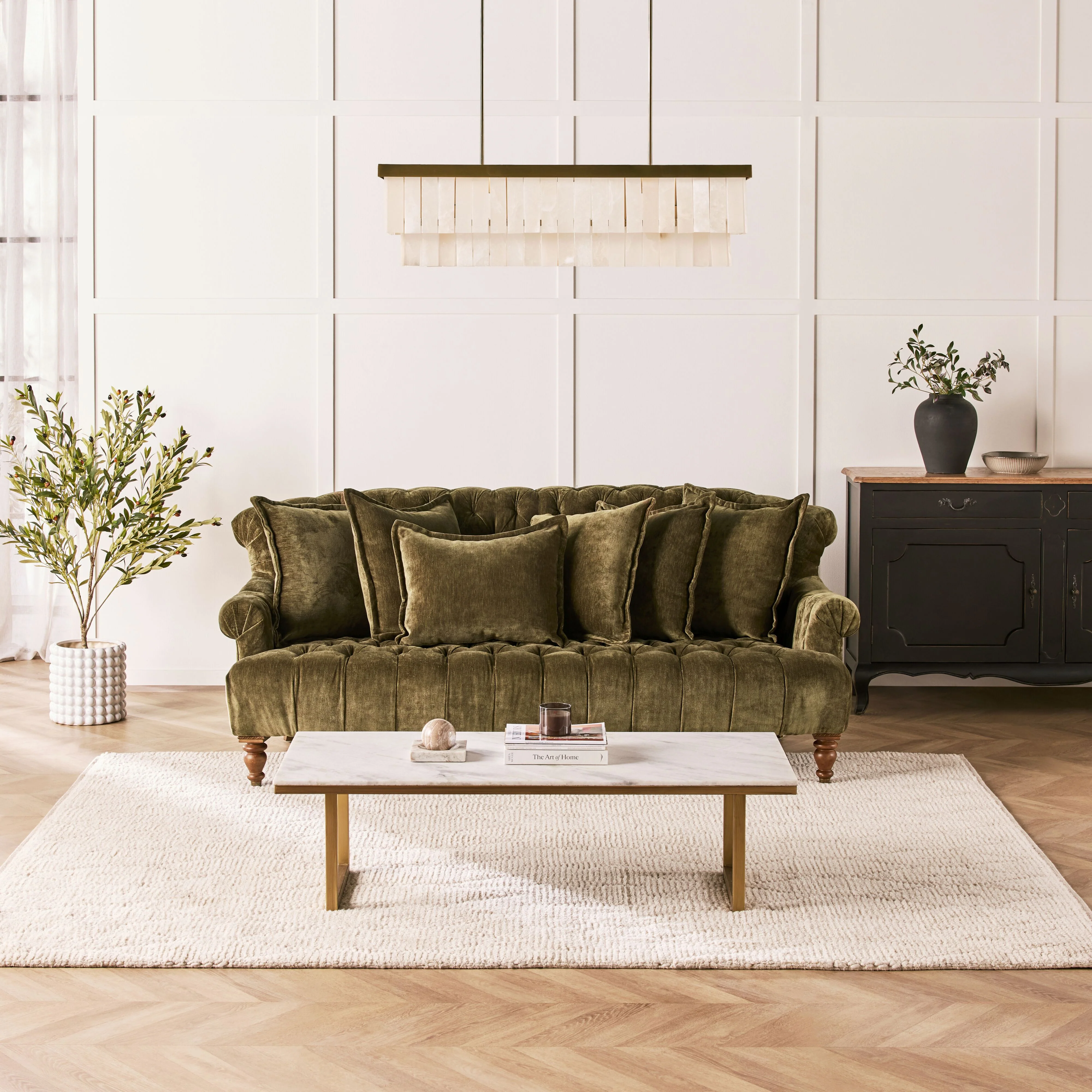 Ariane 3 Seater Sofa Khaki Green - Image 7
