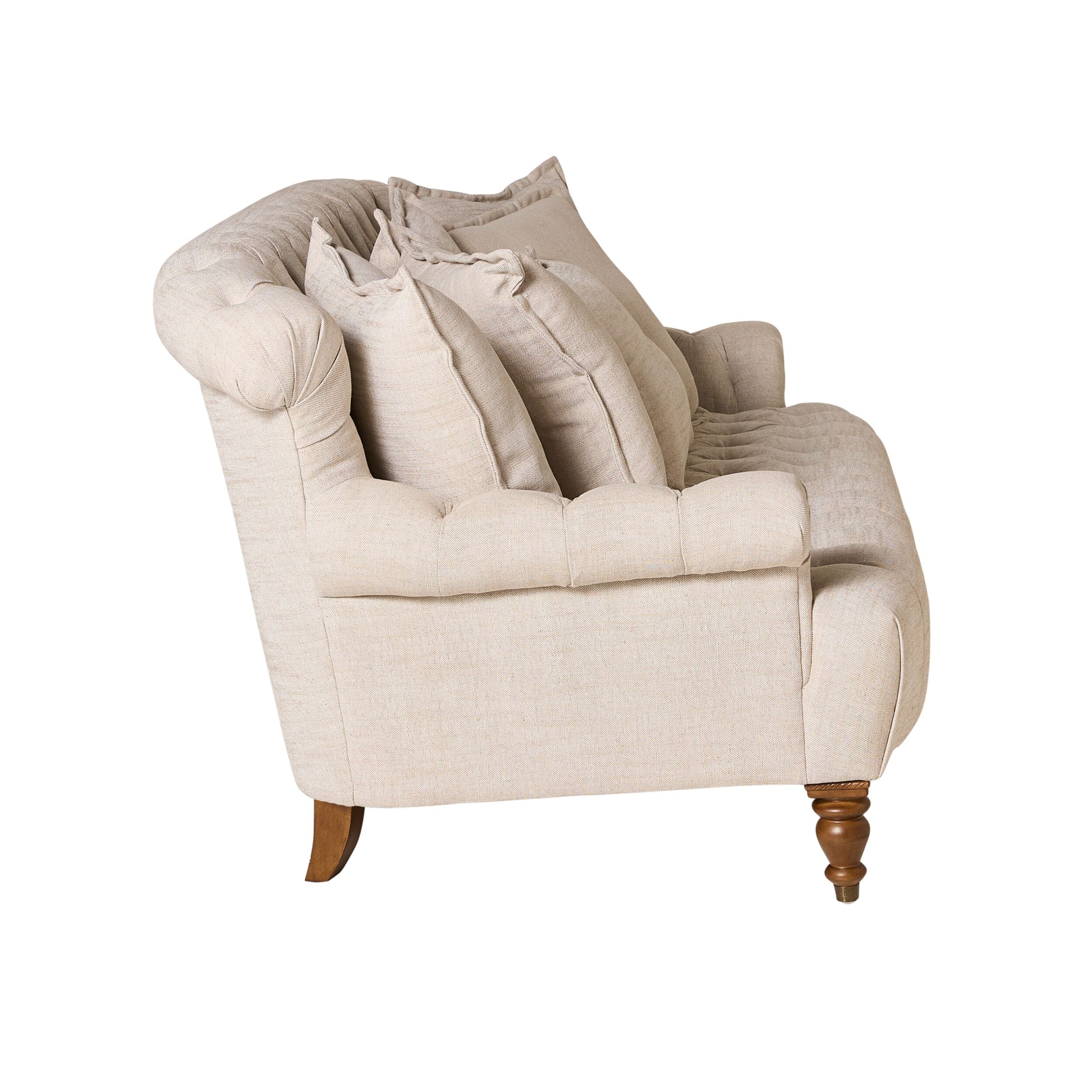 Ariane 3 Seater Sofa Natural Linen - Image 3