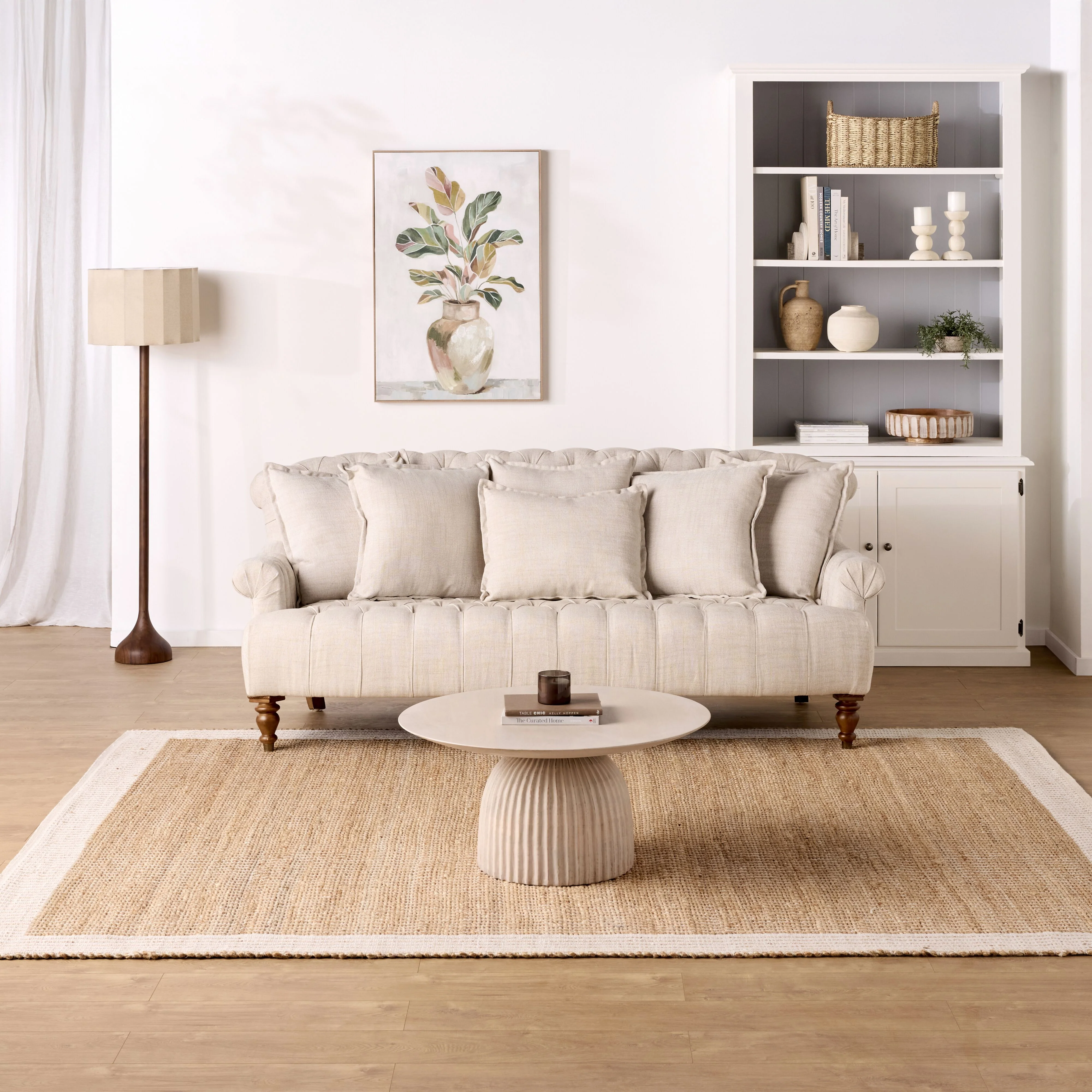Ariane 3 Seater Sofa Natural Linen - Image 7