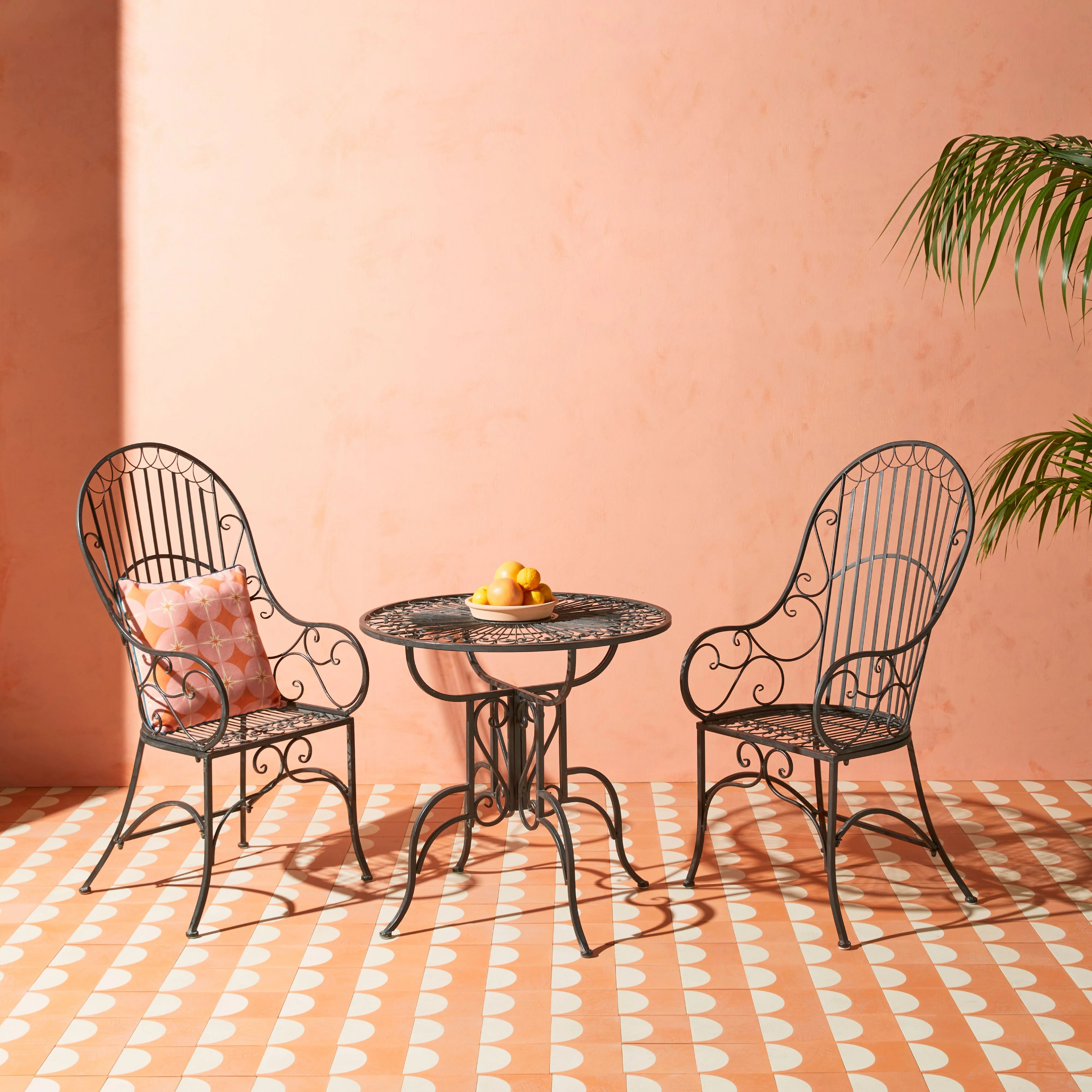 Arles Garden Table Black with 2 Arles Garden Chair Black Package - Image 4