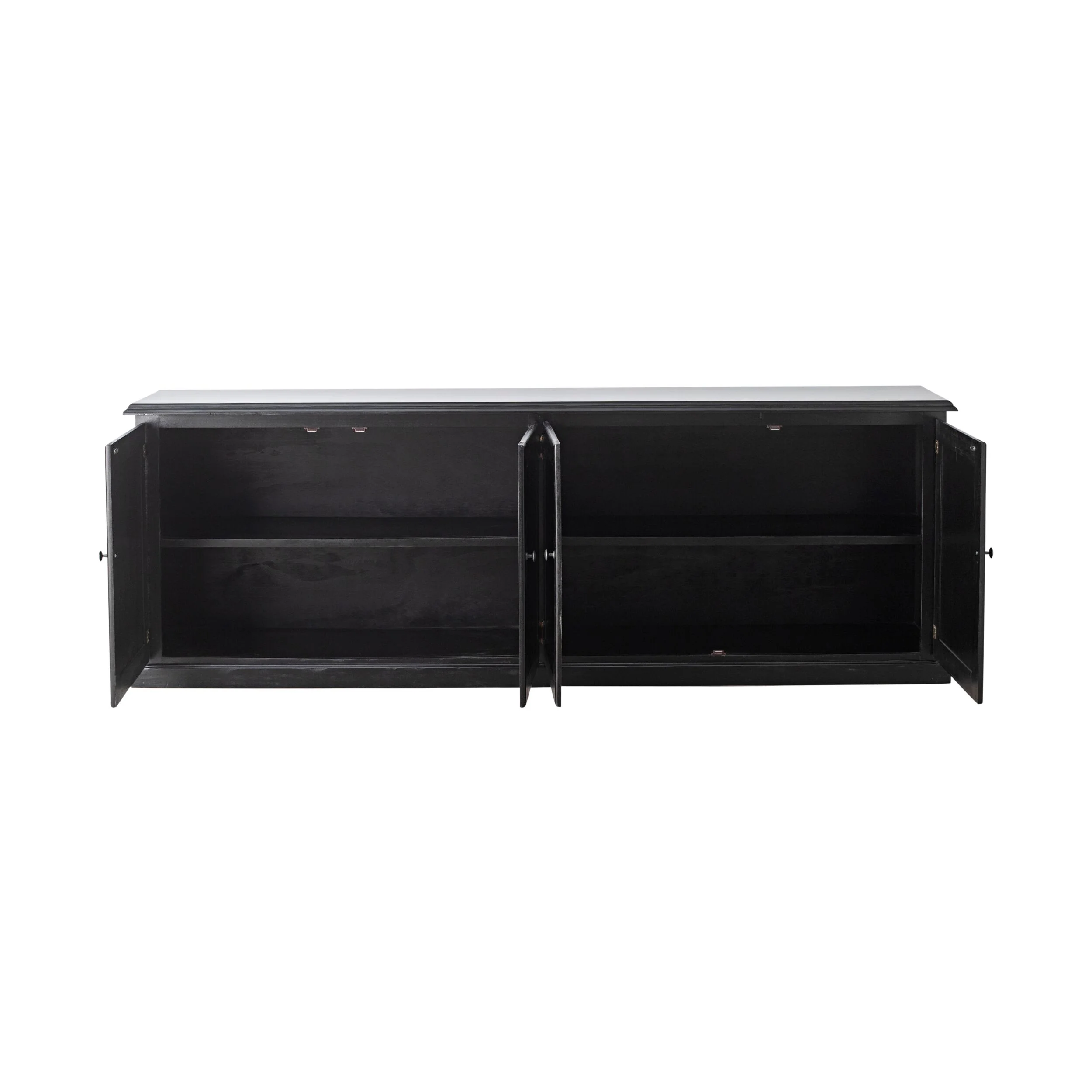 Armand 4 Door Book Cabinet 240 x 83cm Black - Image 3