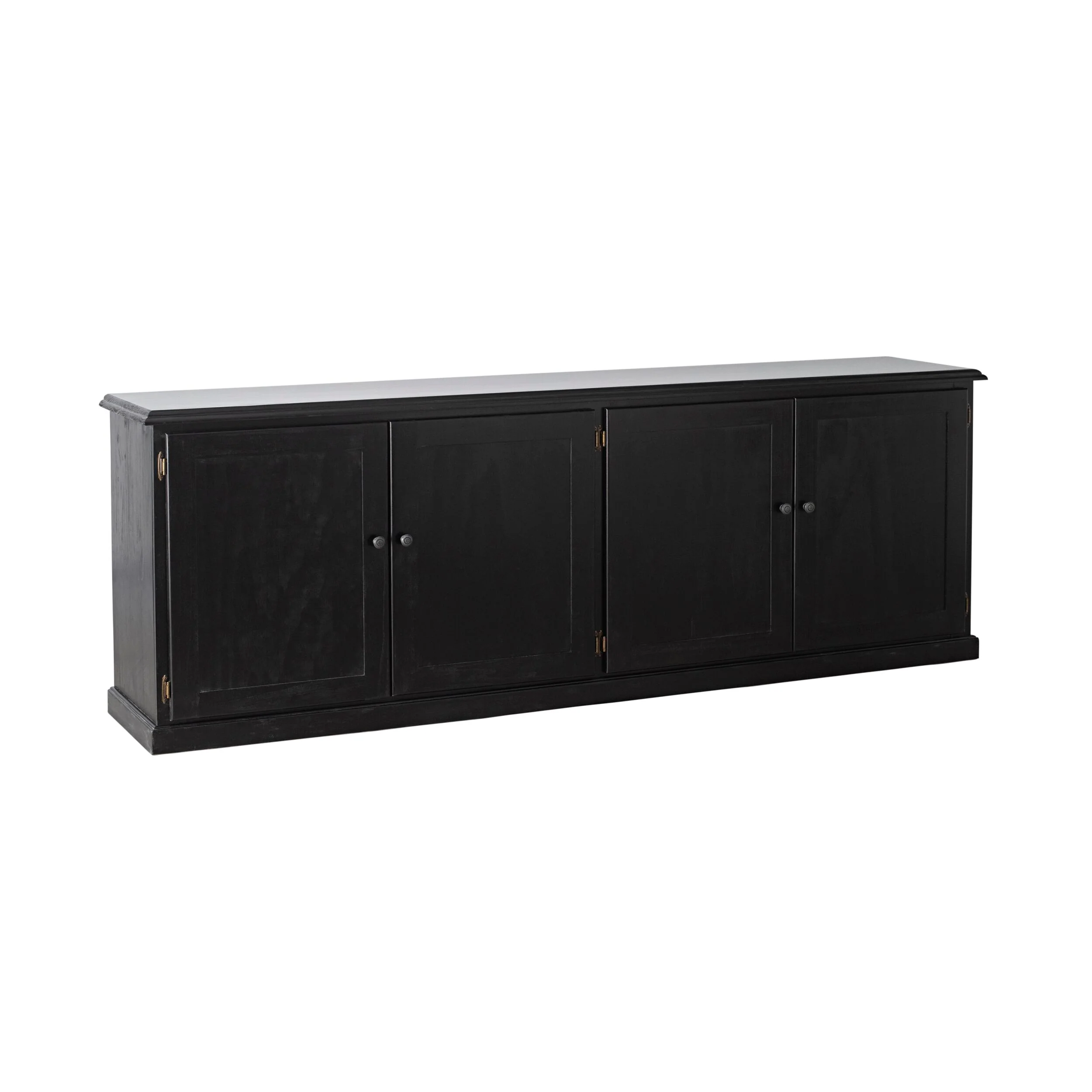 Armand 4 Door Book Cabinet 240 x 83cm Black - Image 4