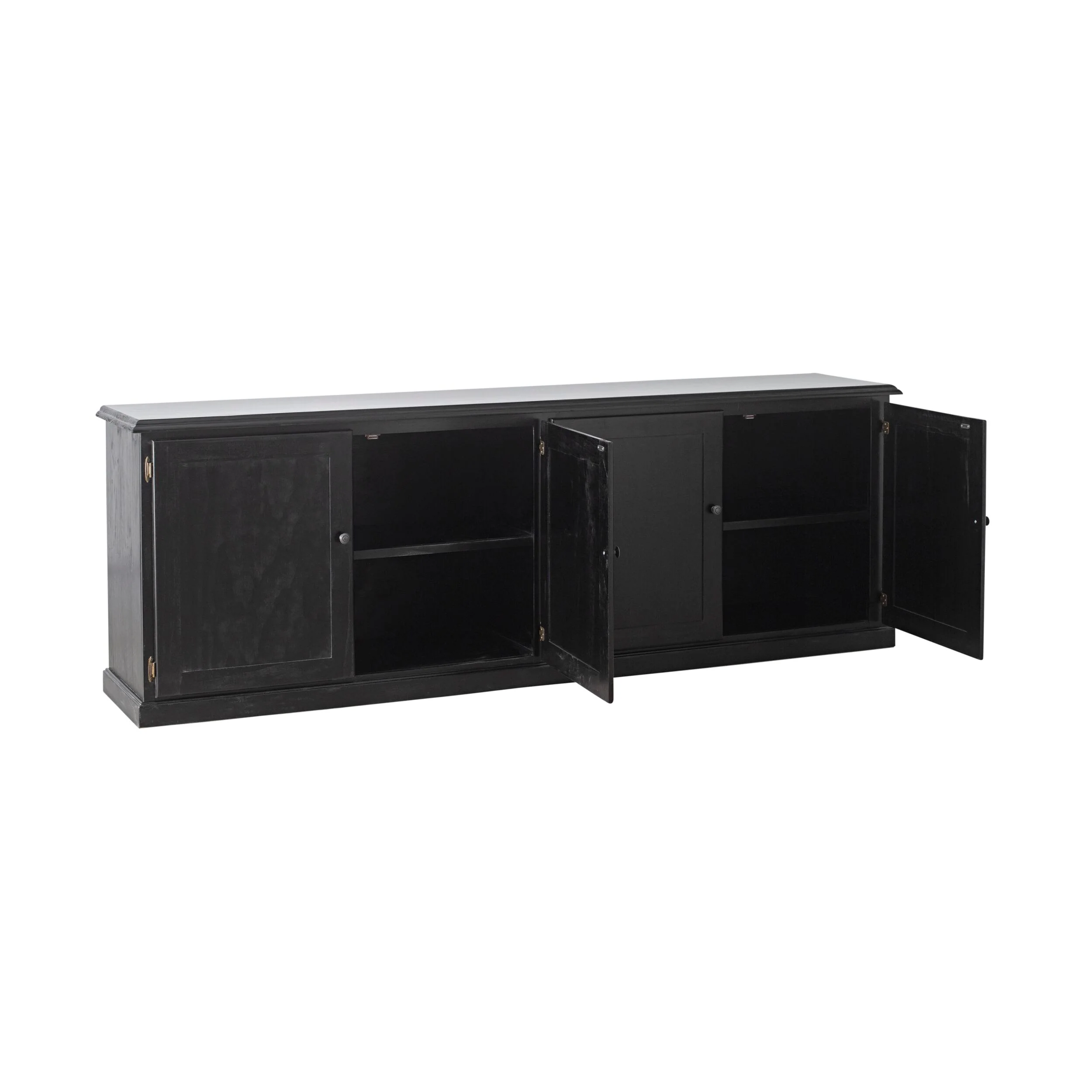 Armand 4 Door Book Cabinet 240 x 83cm Black - Image 5