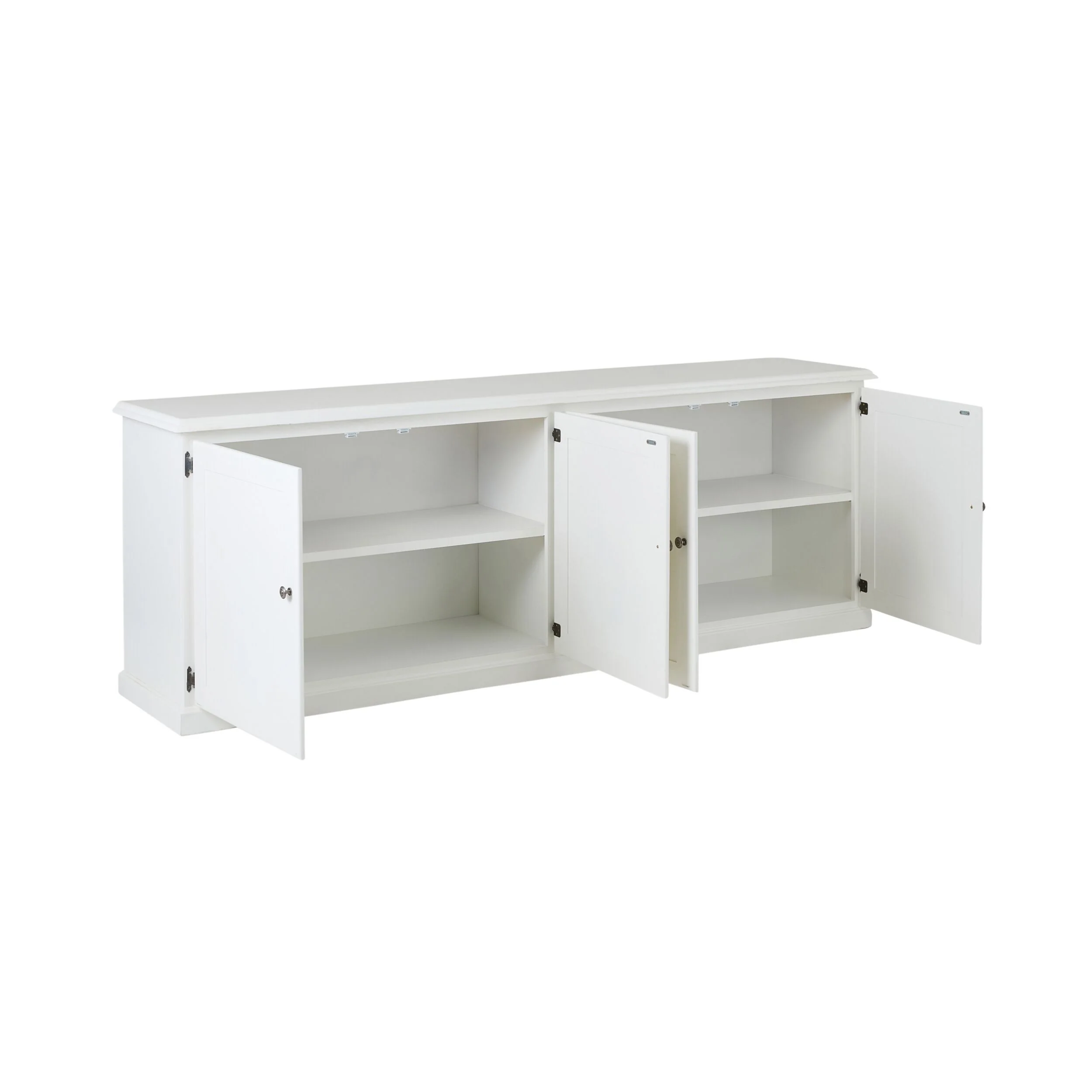 Armand 4 Door Book Cabinet 240 x 83cm White - Image 3