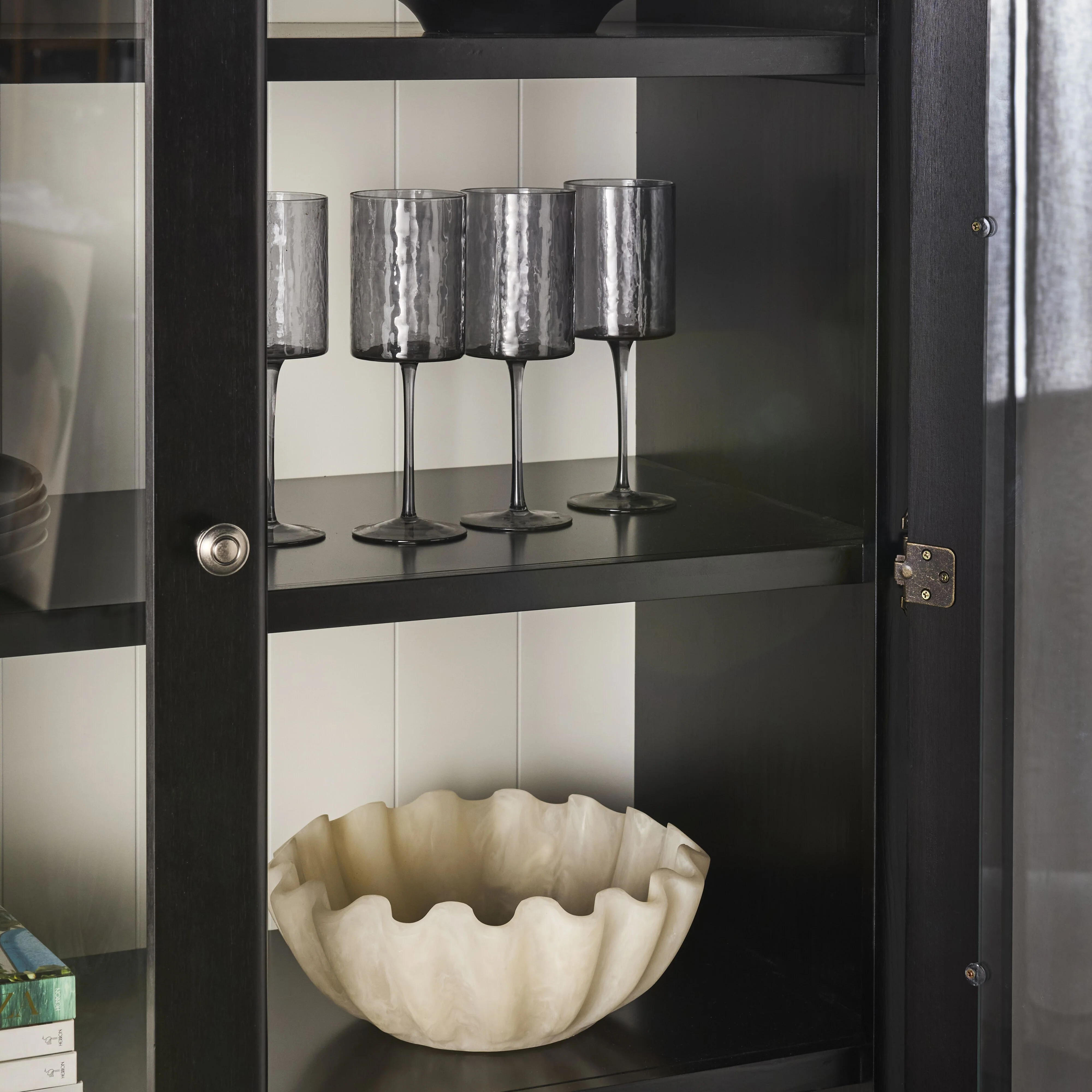Armand 4 Door Display Cabinet 94.6 x 206cm Black - Image 10