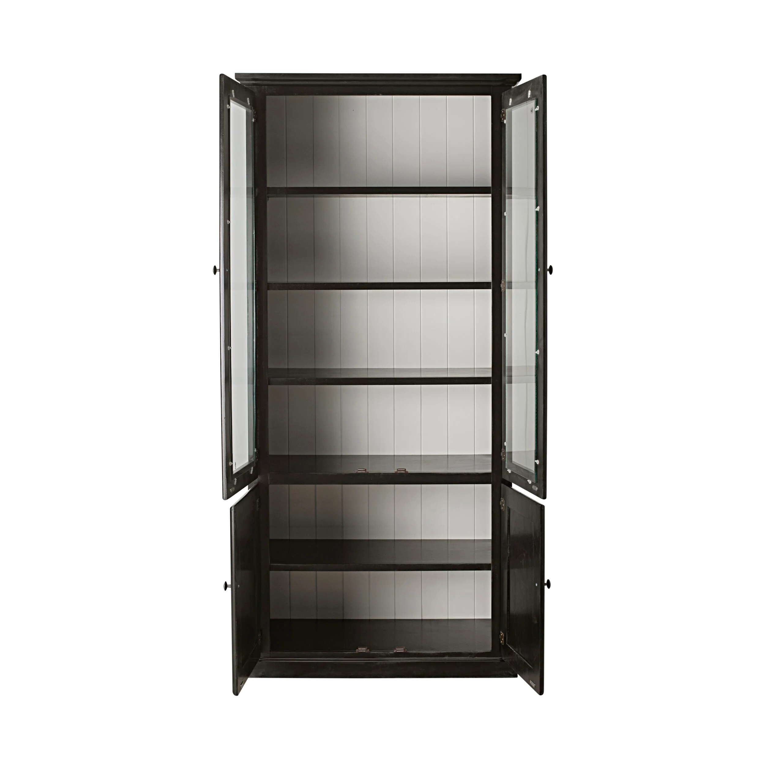Armand 4 Door Display Cabinet 94.6 x 206cm Black - Image 3