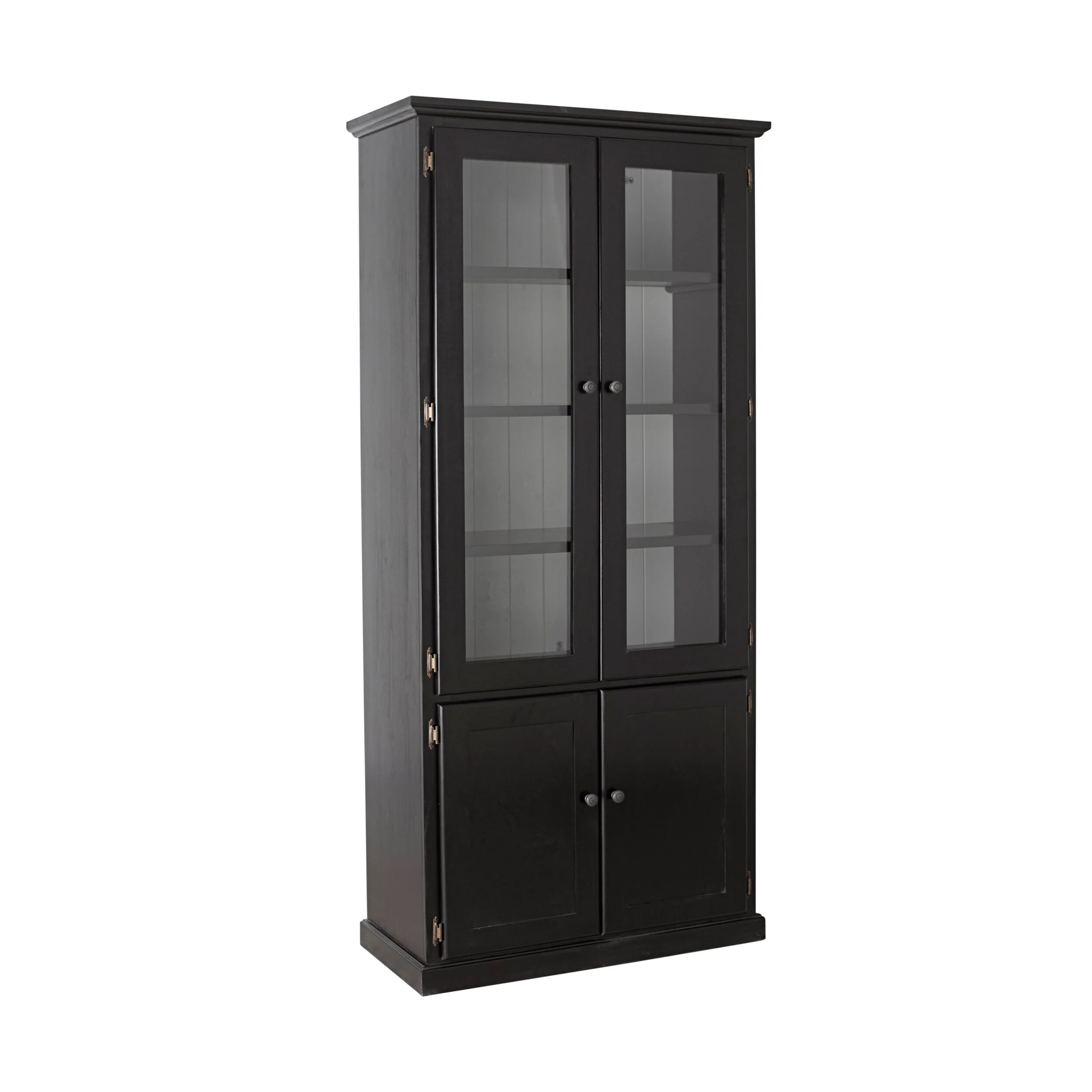Armand 4 Door Display Cabinet 94.6 x 206cm Black - Image 4