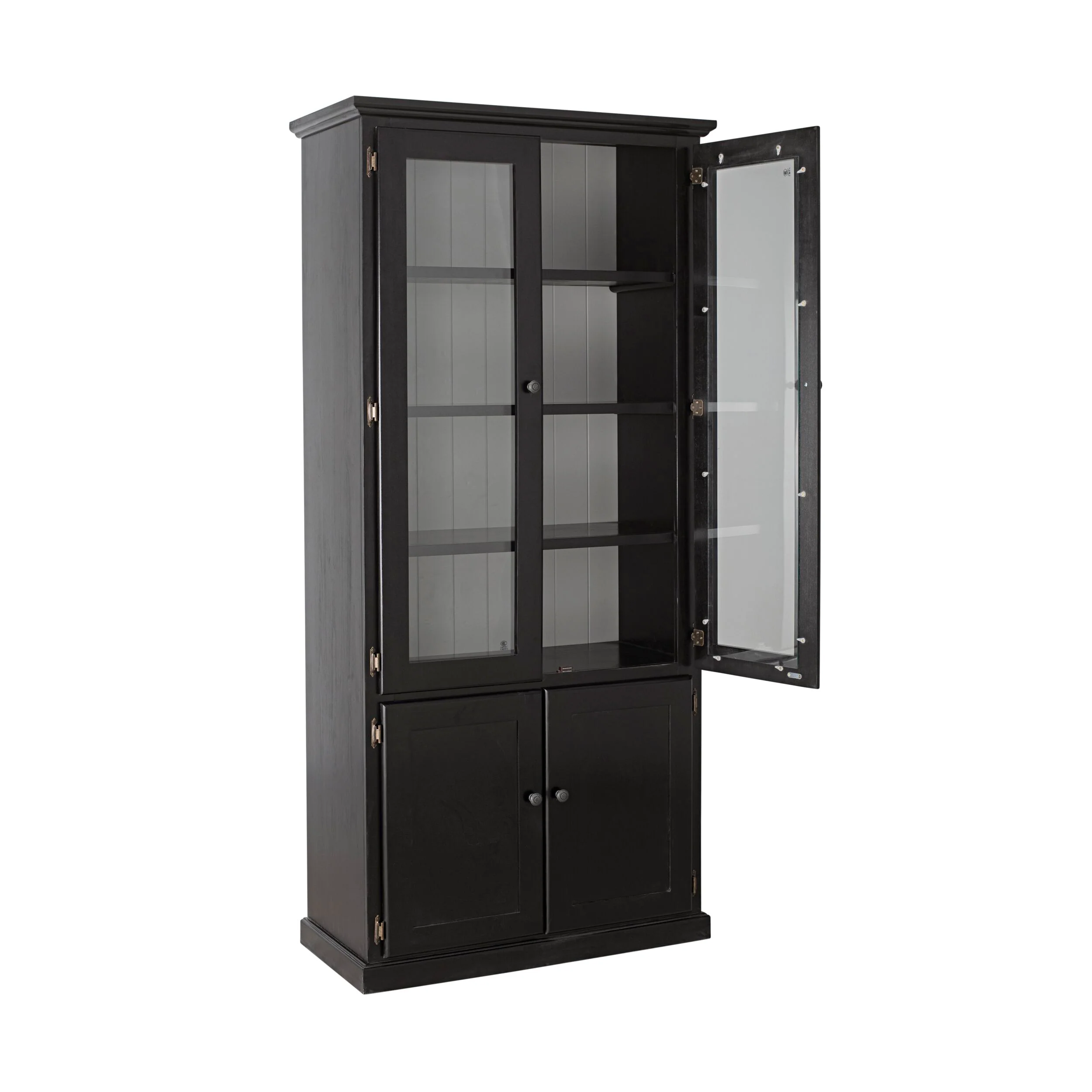 Armand 4 Door Display Cabinet 94.6 x 206cm Black - Image 5