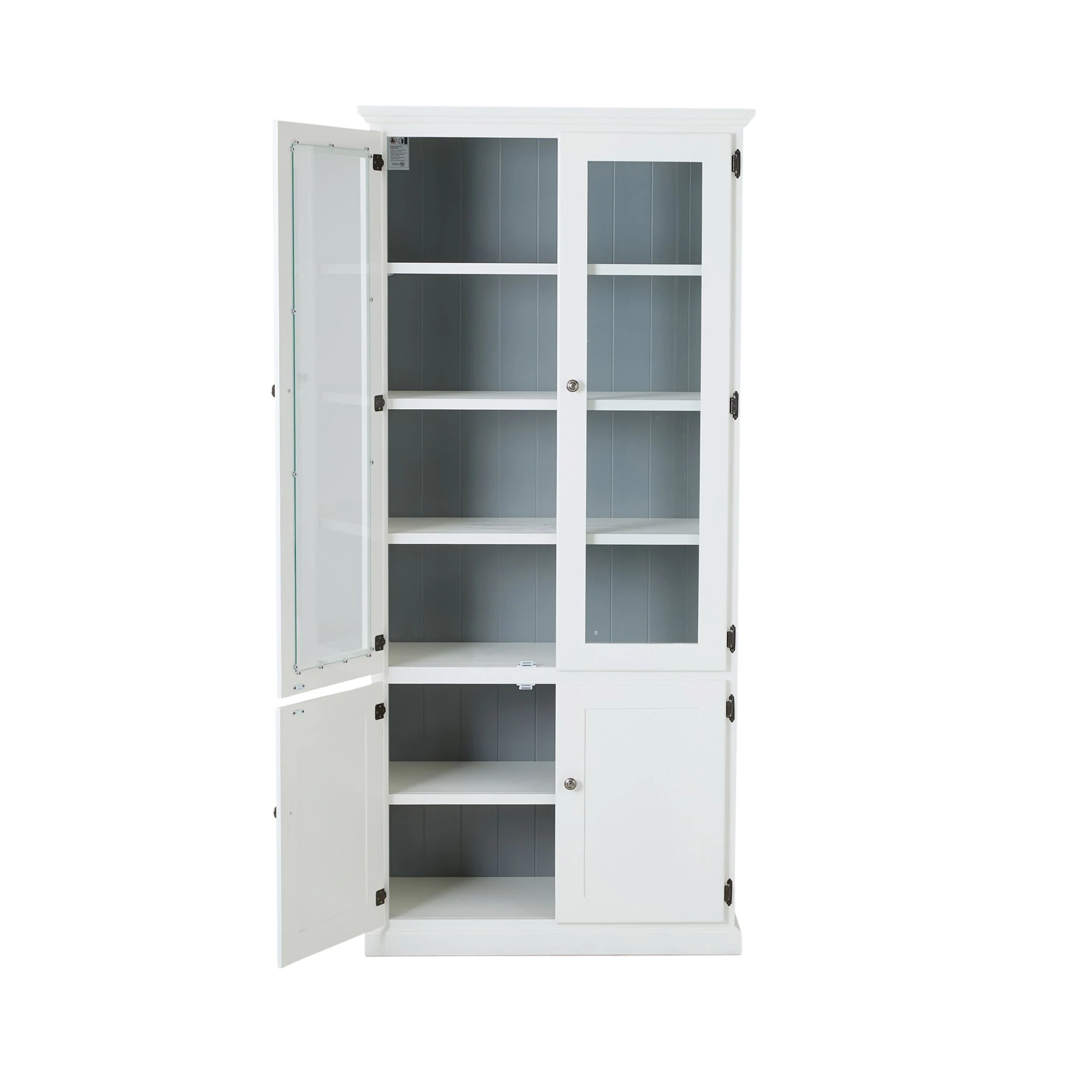 Armand 4 Door Display Cabinet 94.6 x 206cm White - Image 5