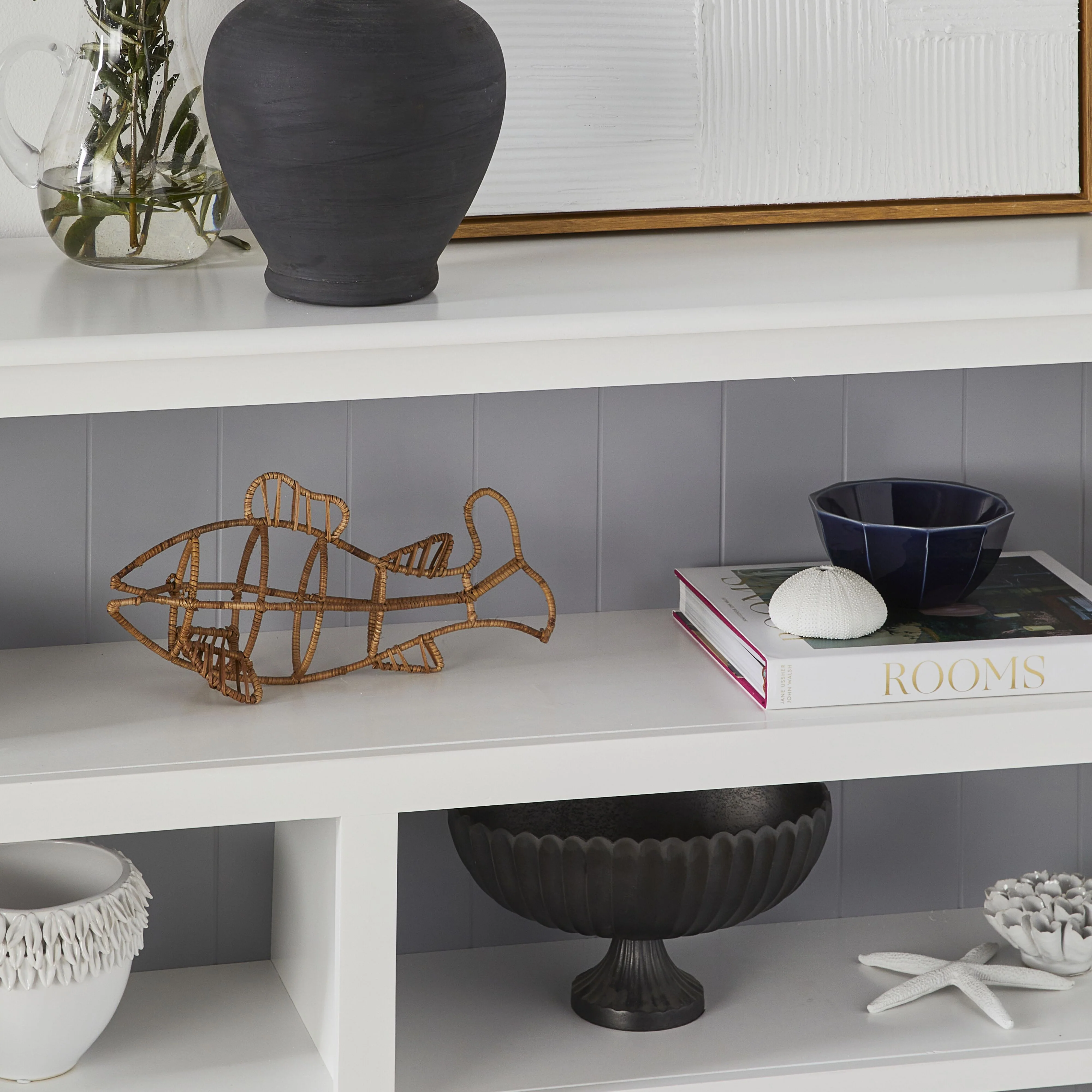 Armand Lowline Bookcase 90 x 155cm White - Image 7