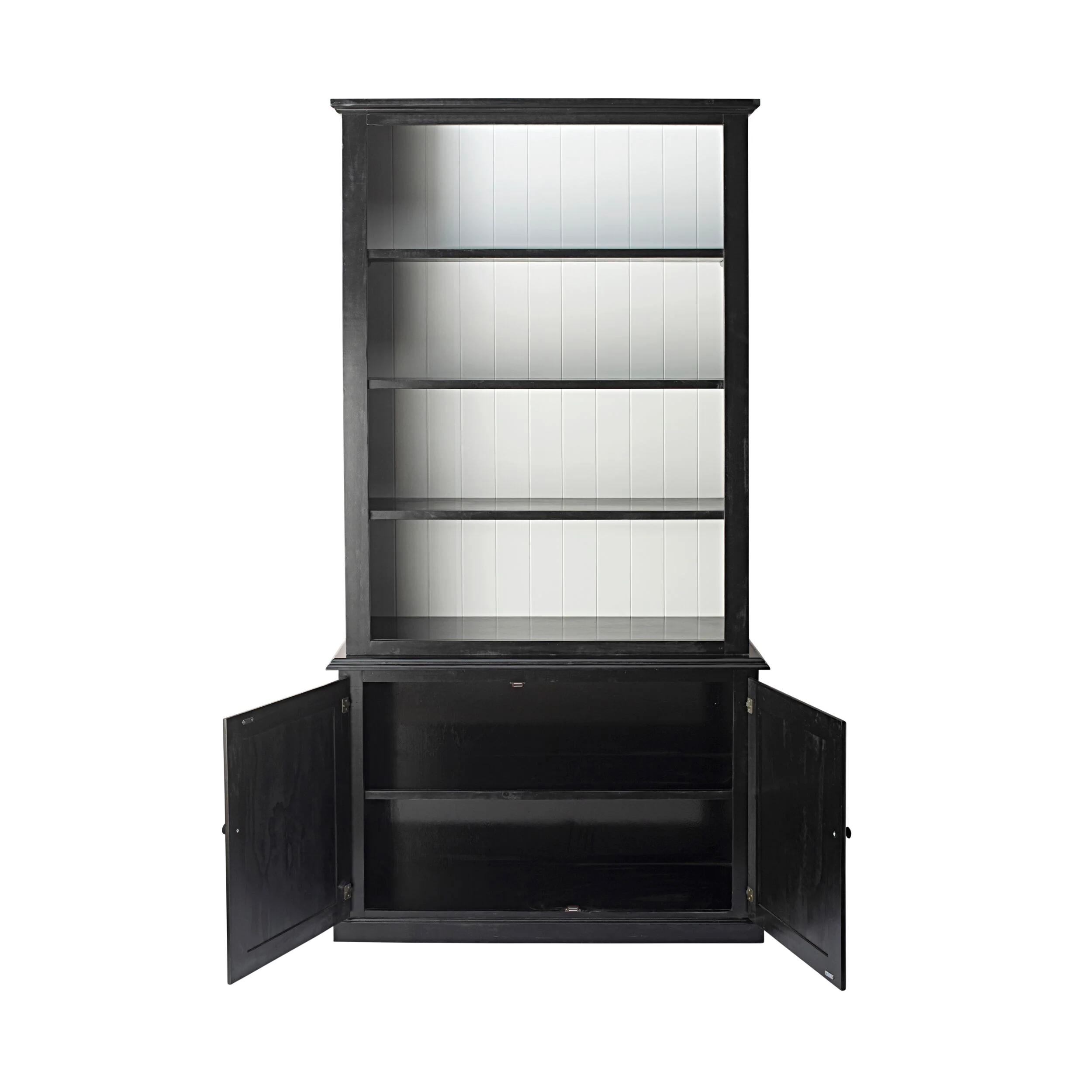 Armand 2 Door Library Shelving Unit 124 x 240cm Black - Image 2