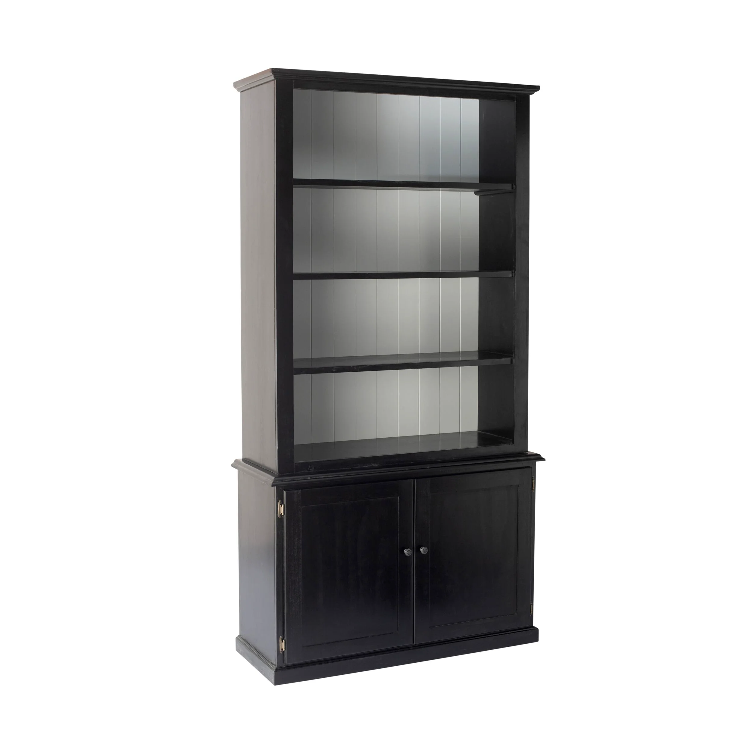 Armand 2 Door Library Shelving Unit 124 x 240cm Black - Image 3