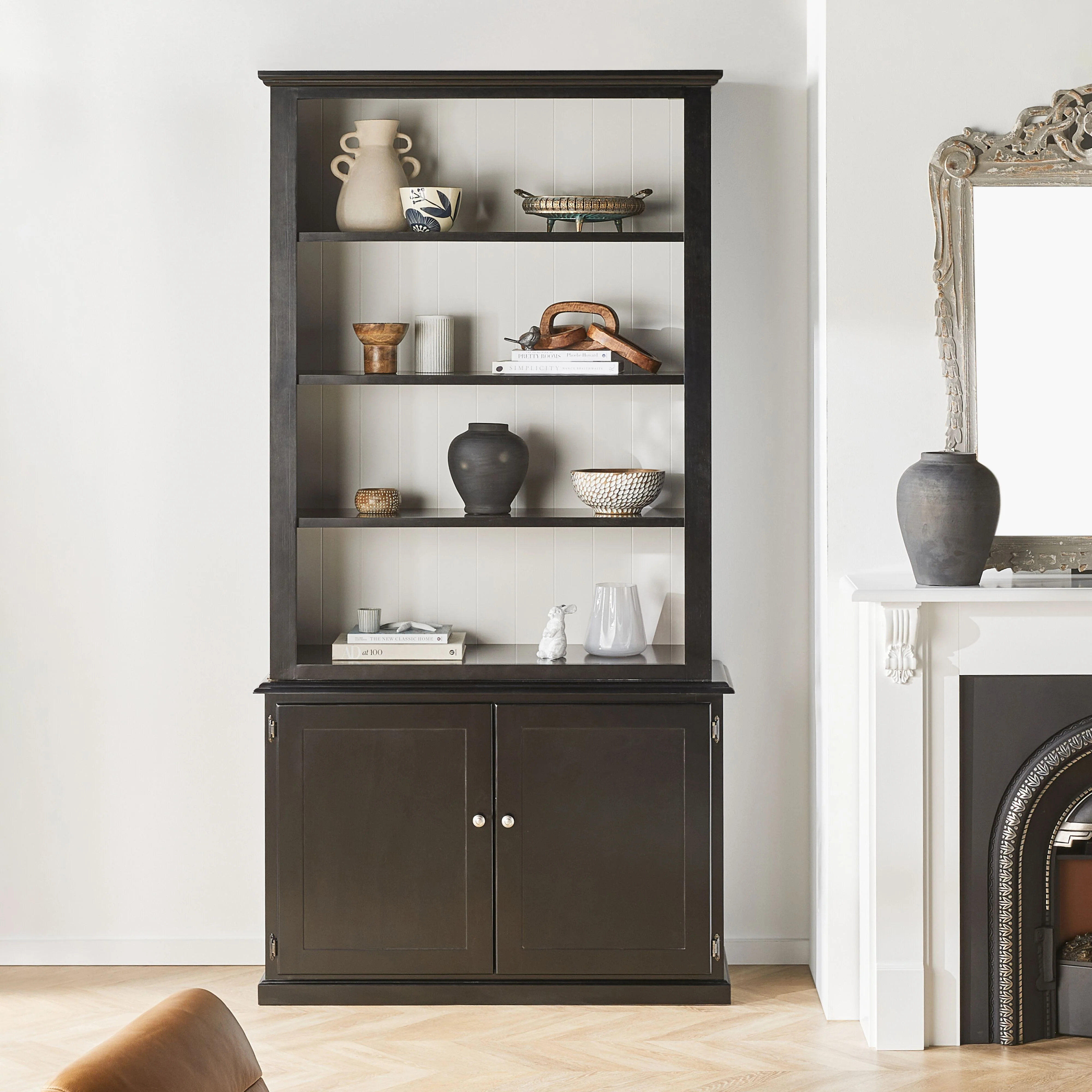 Armand 2 Door Library Shelving Unit 124 x 240cm Black - Image 7