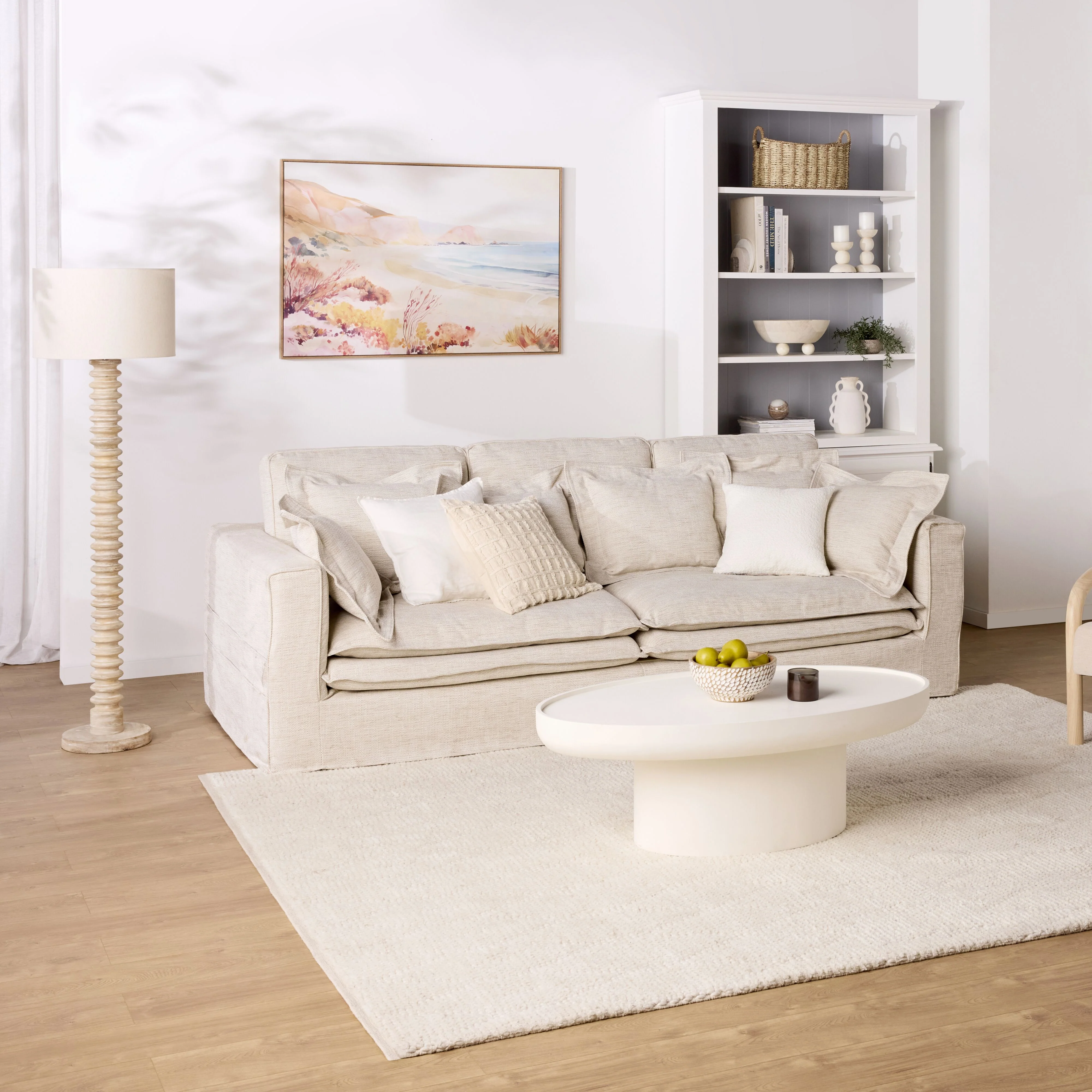Armand 2 Door Library Shelving Unit 124 x 240cm White - Image 12