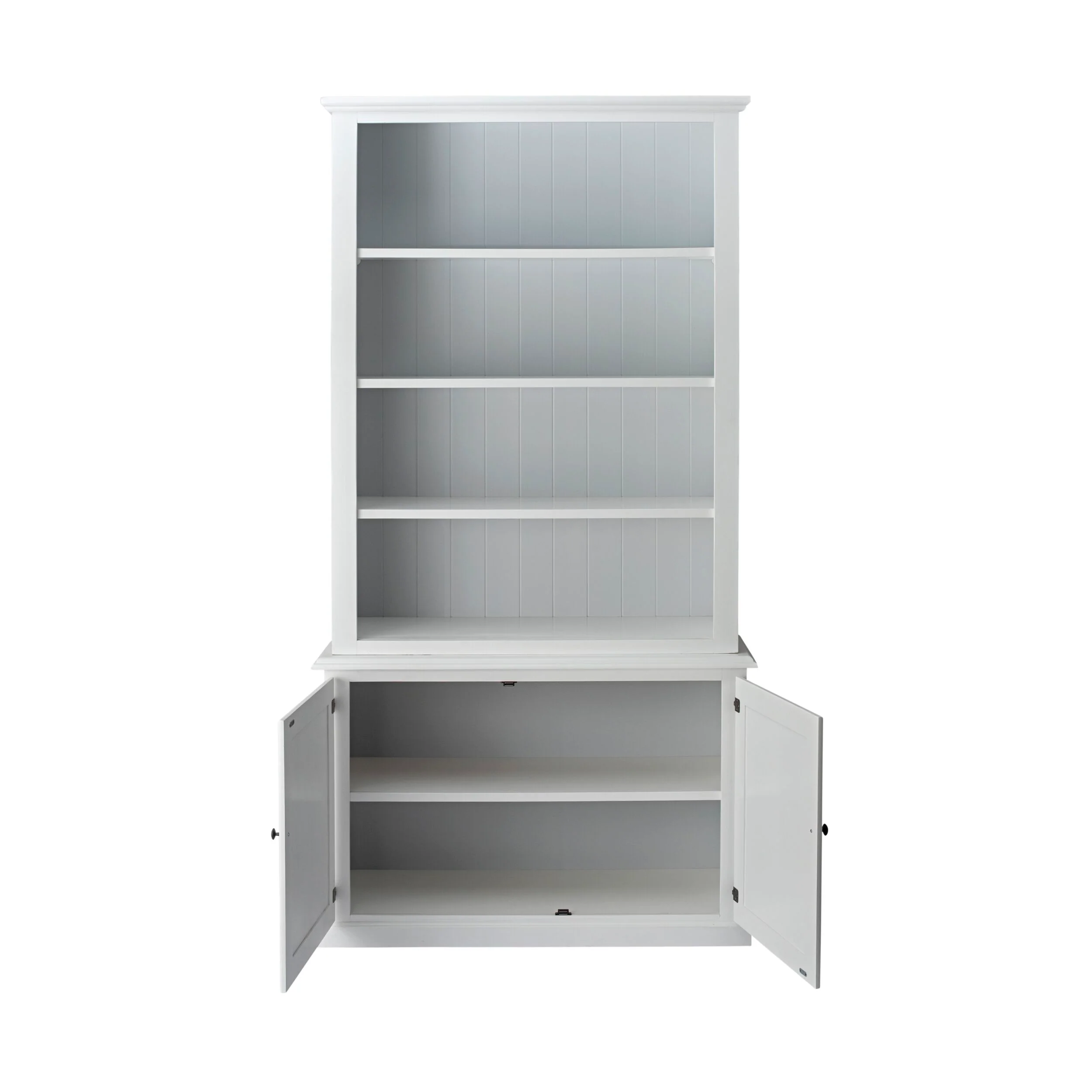 Armand 2 Door Library Shelving Unit 124 x 240cm White - Image 2