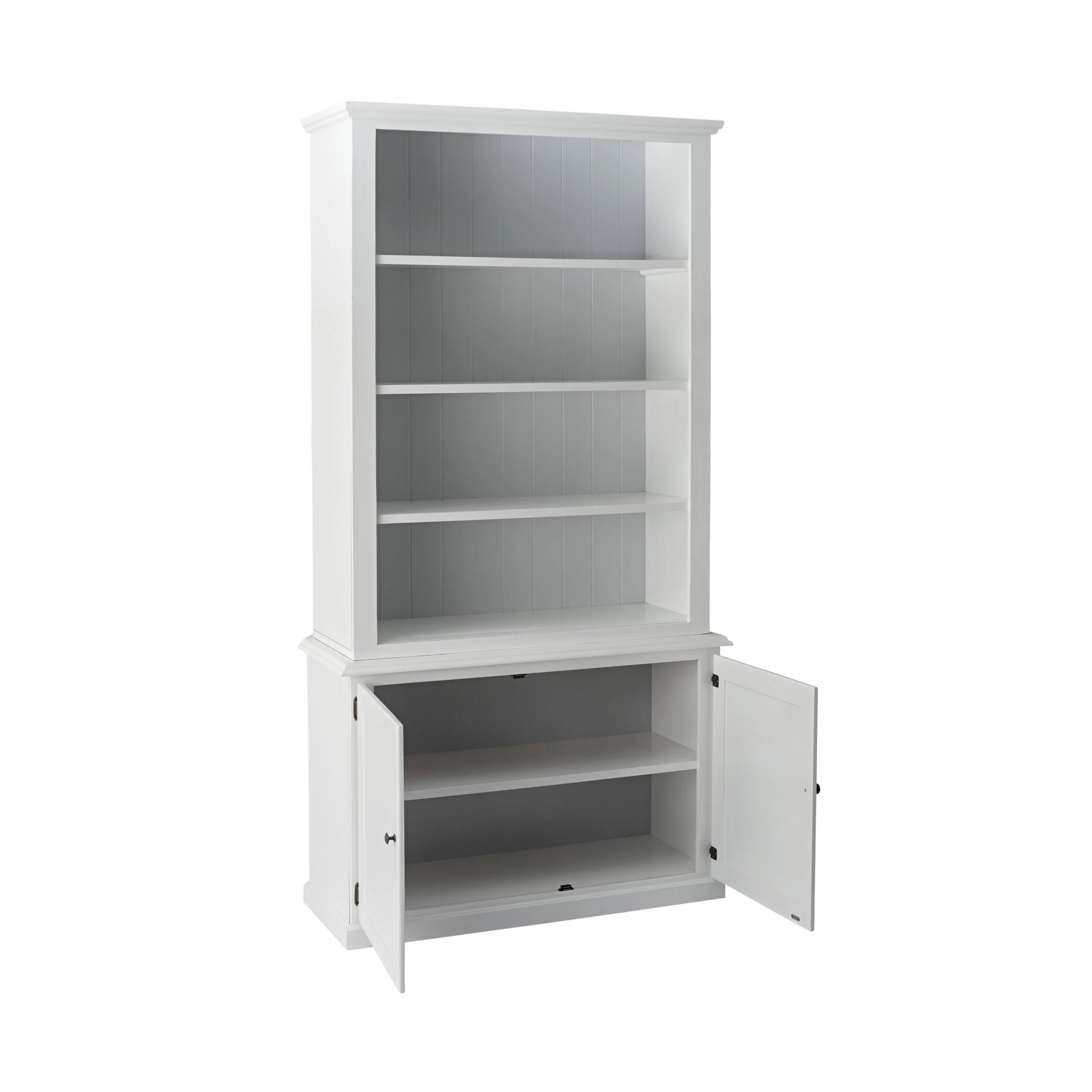Armand 2 Door Library Shelving Unit 124 x 240cm White - Image 4