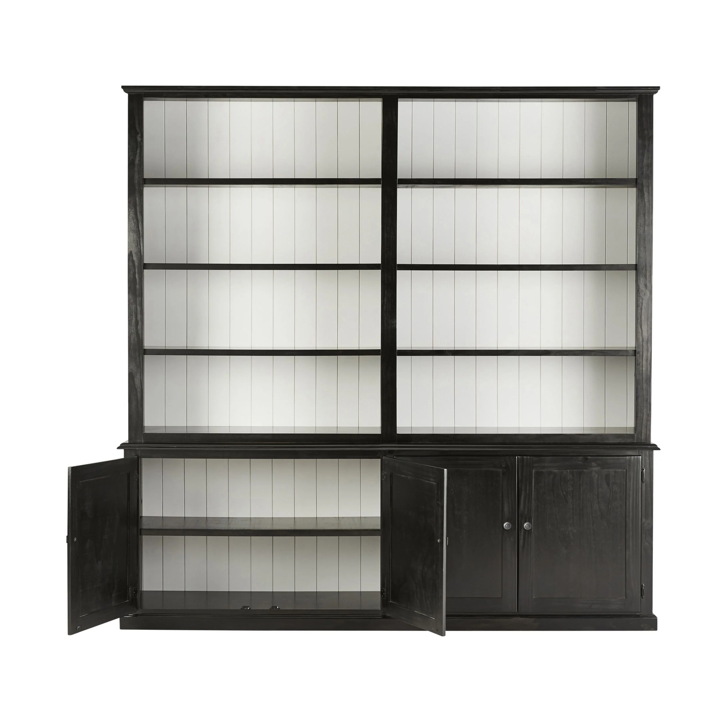Armand 4 Door Library Shelving Unit 240 x 240cm Black - Image 2