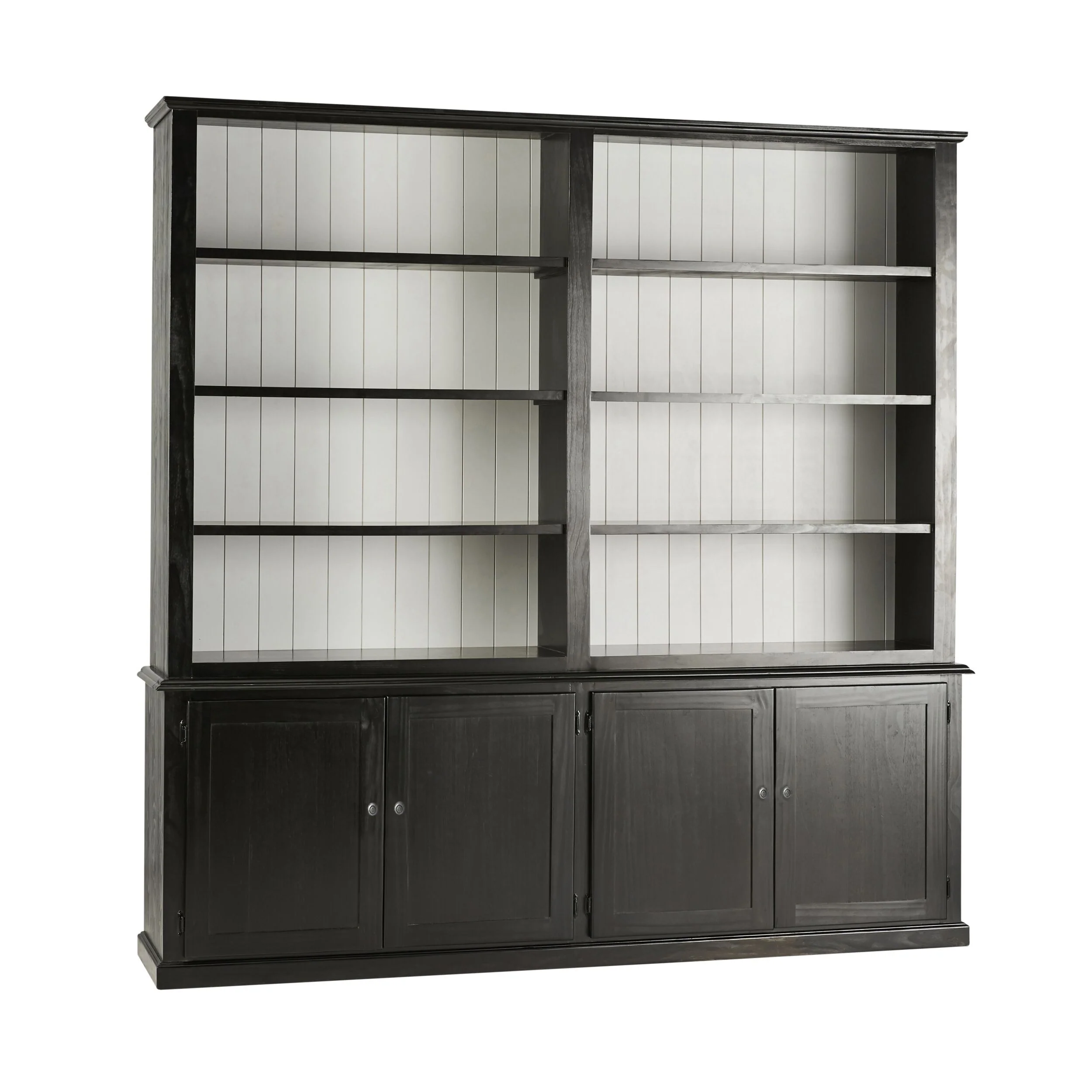 Armand 4 Door Library Shelving Unit 240 x 240cm Black - Image 3