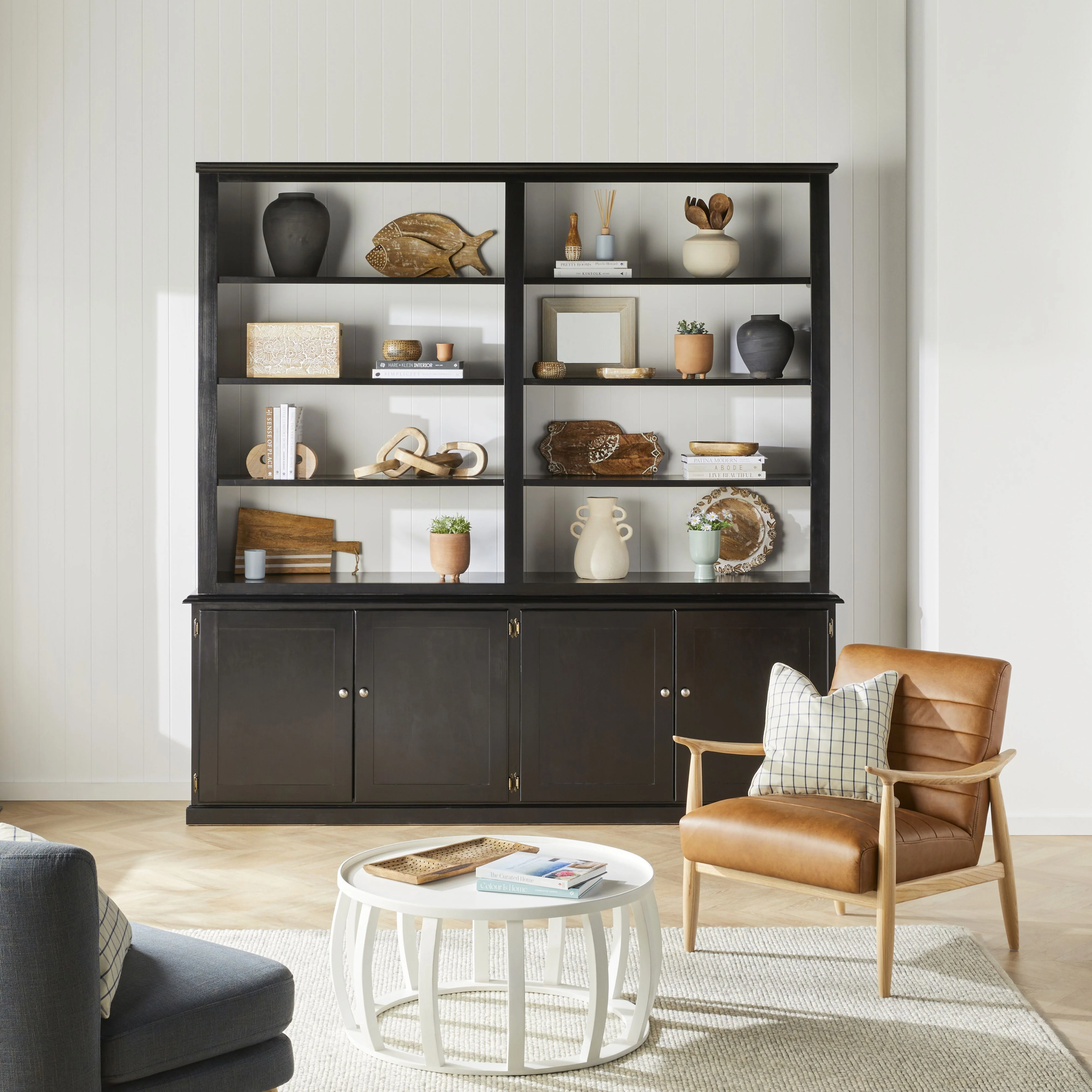 Armand 4 Door Library Shelving Unit 240 x 240cm Black - Image 7